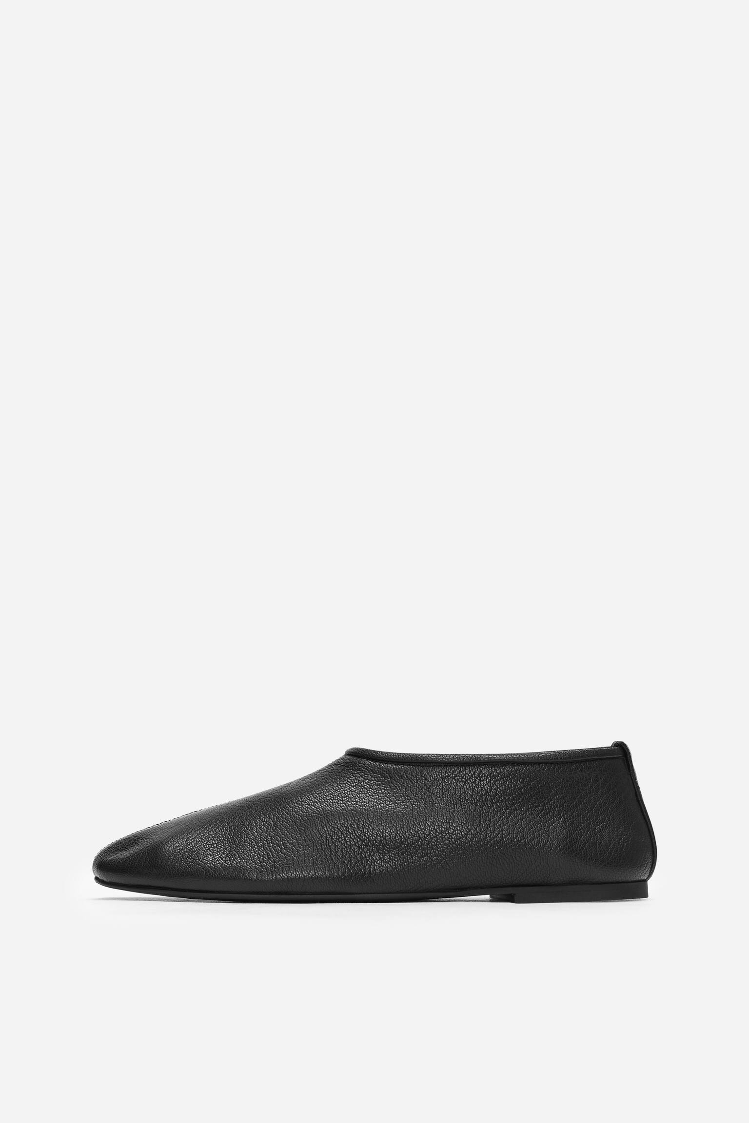 Ballerine a pantofola in pelle - Nero/Marrone/Grigio - 3