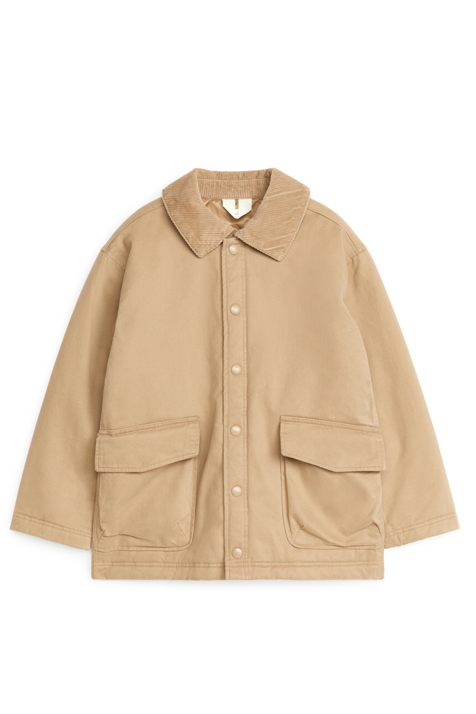 Corduroy Collar Jacket - Beige - 1