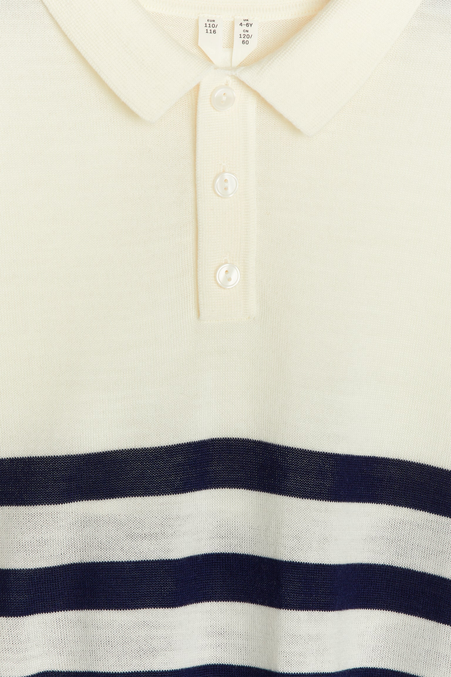 Polo Jumper - Off White/Blue - 3