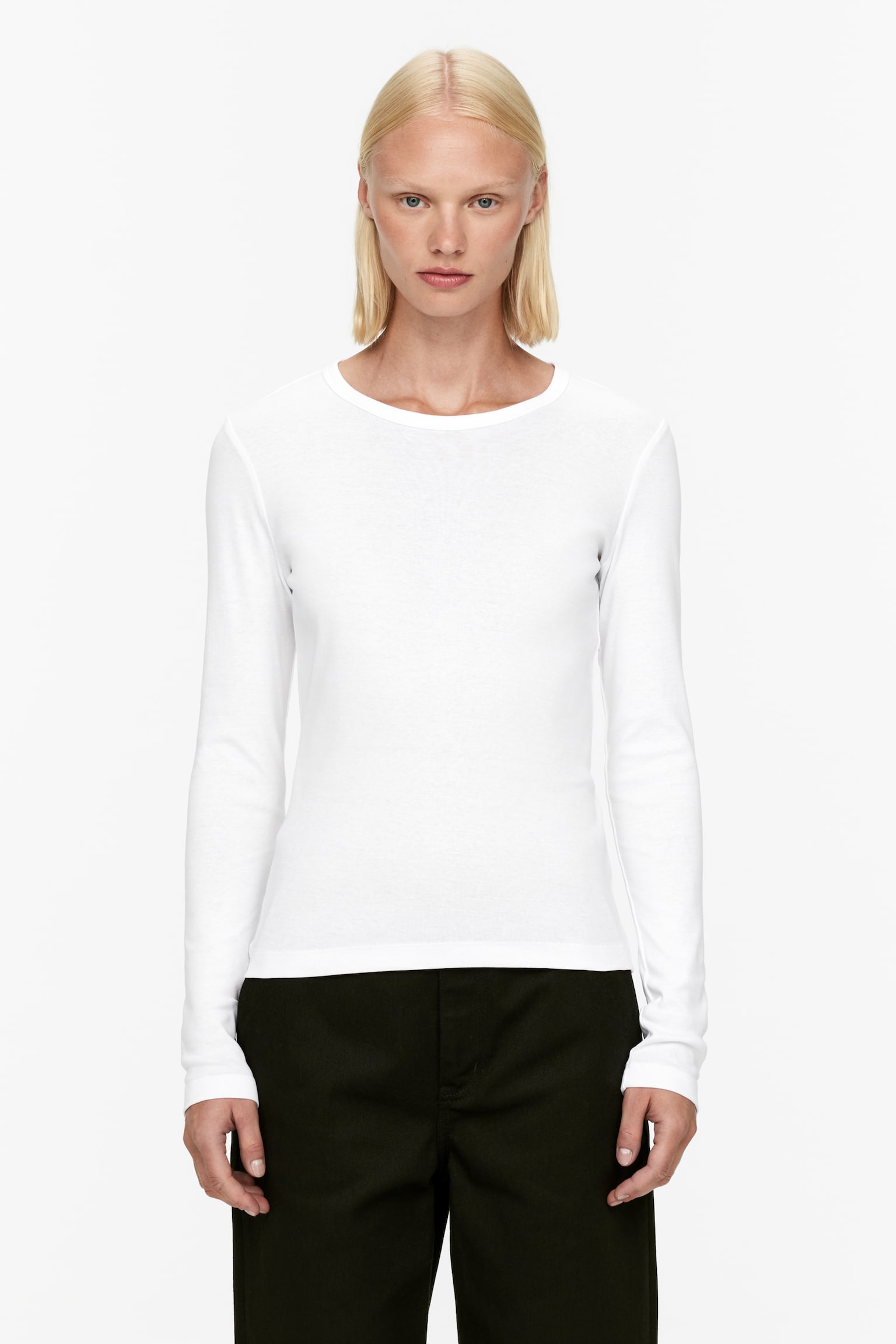 Long-Sleeve T-Shirt - White - 1