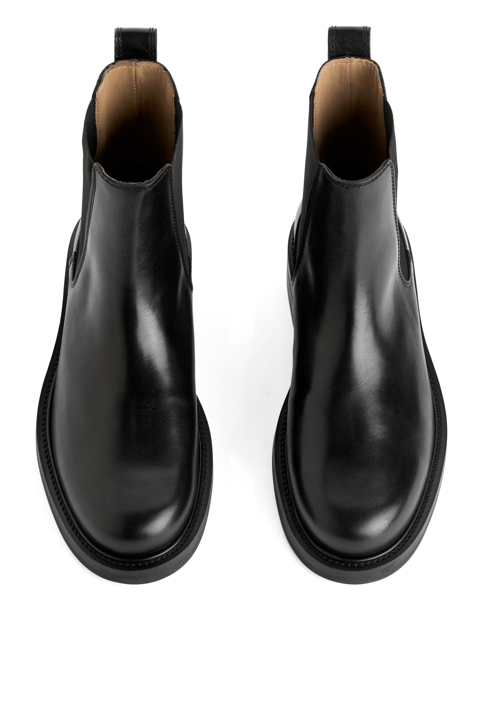 Leather Chelsea Boots - Black - 3