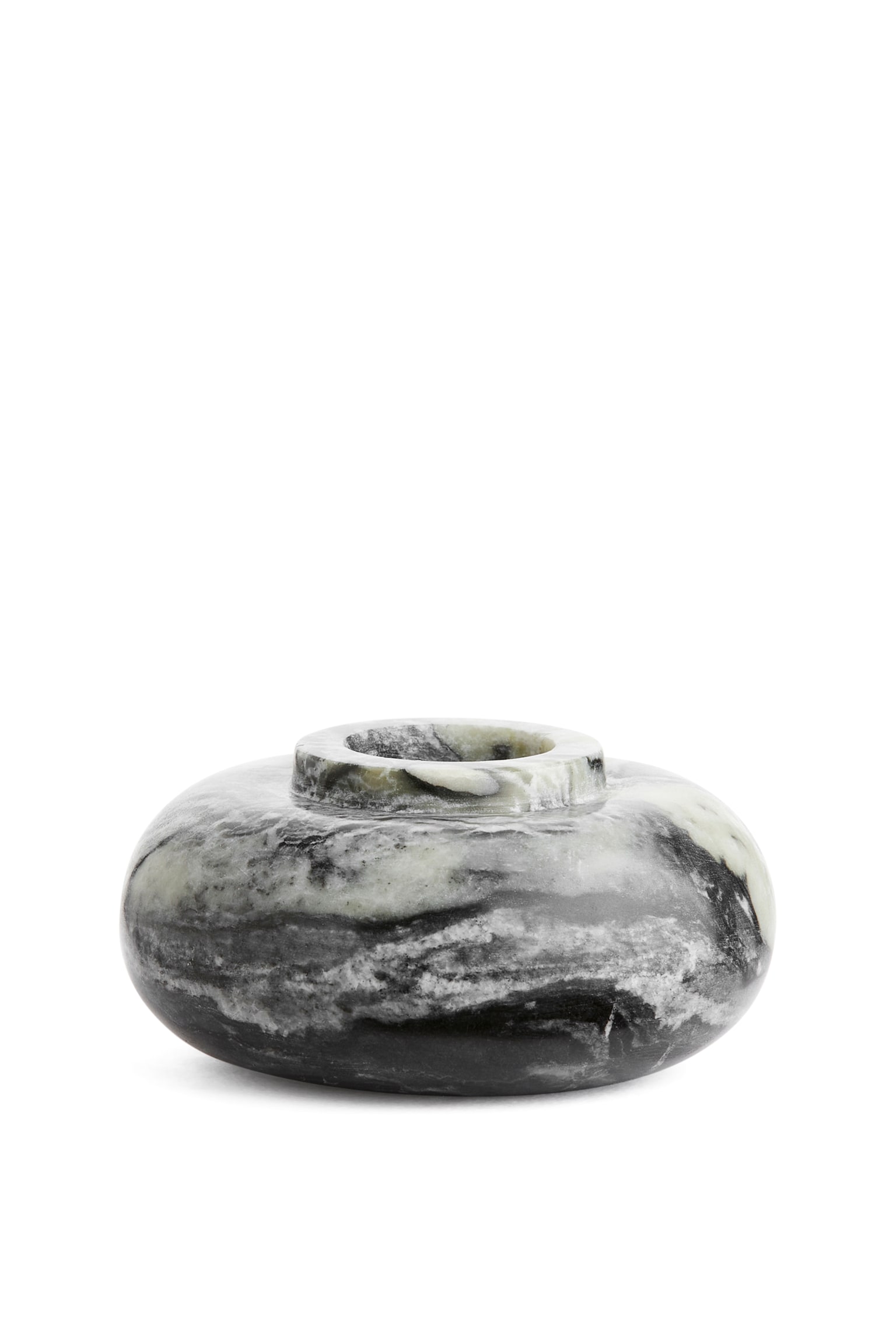 Marble Candle Holder - Grey - 1