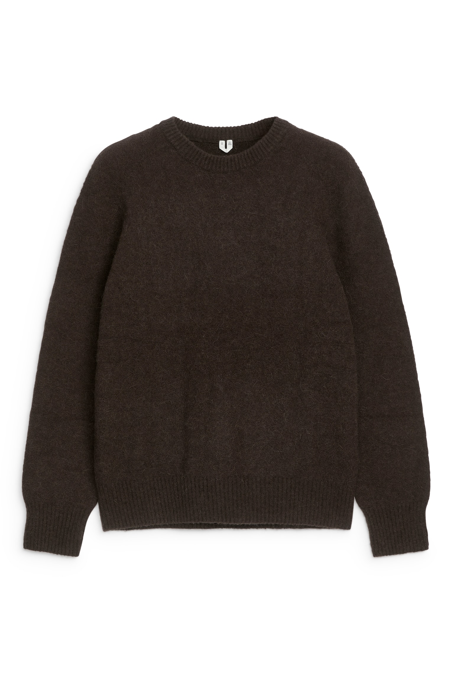 Alpaca-Merino Blend Jumper - Dark Brown/Mid Blue/Dark Grey - 1