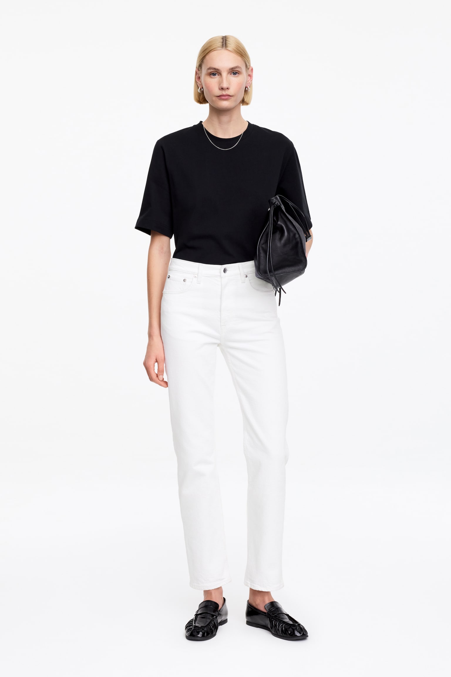 JADE CROPPED smala jeans - Vit/Tvättad svart/Vit/Mörkblå/Blå/Blå/Mörkblå - 1