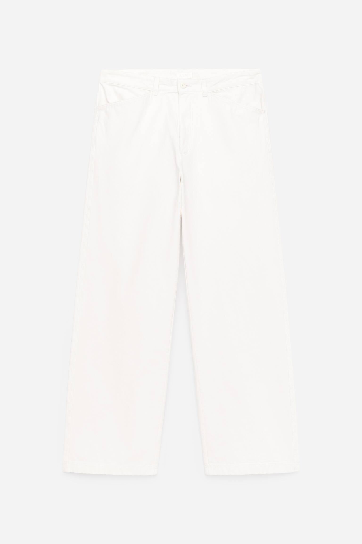 Ruimvallende canvas broek - Gebroken wit/Zwart/Donkerblauw - 2