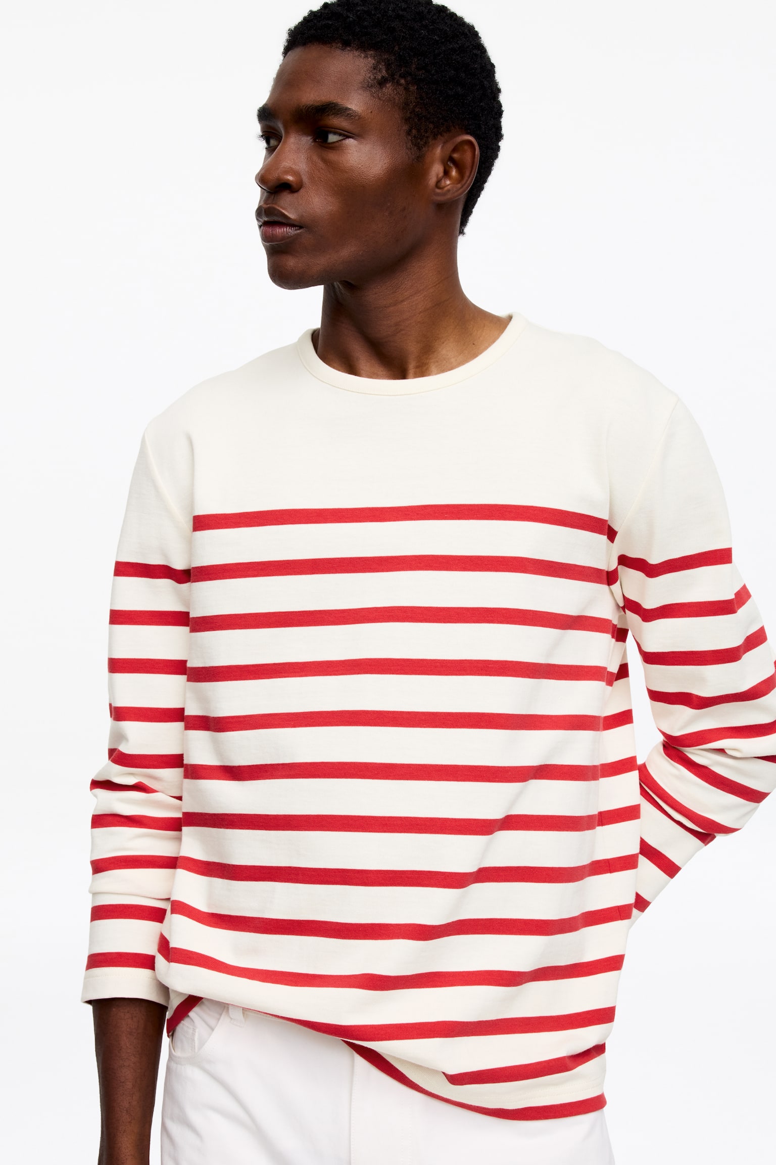 Tricou cu mâneci lungi - Roșu/Alb/Alb/Albastru Închis - 3