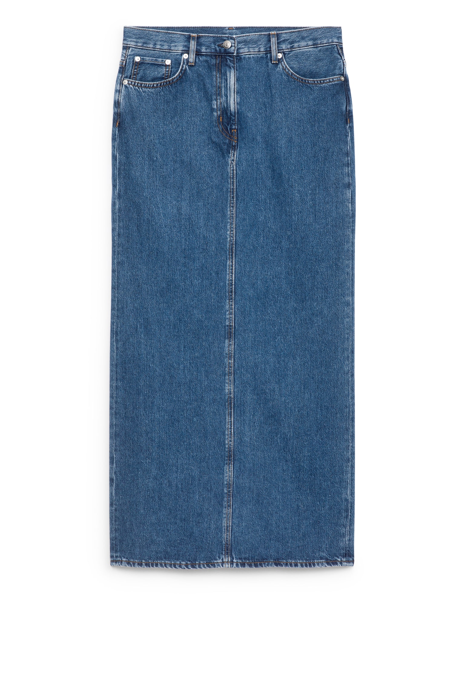 Maxi Denim Skirt - Blue - 2