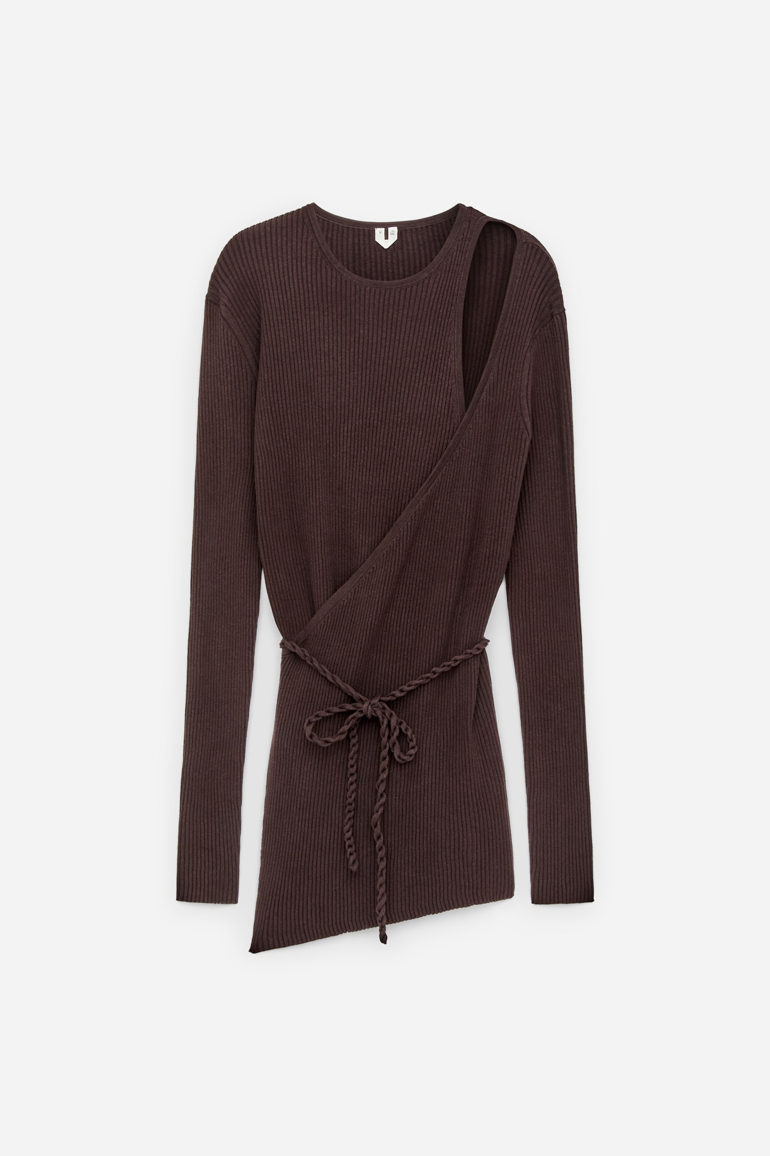 Geripptes Wickeloberteil - Dunkelbraun - 2