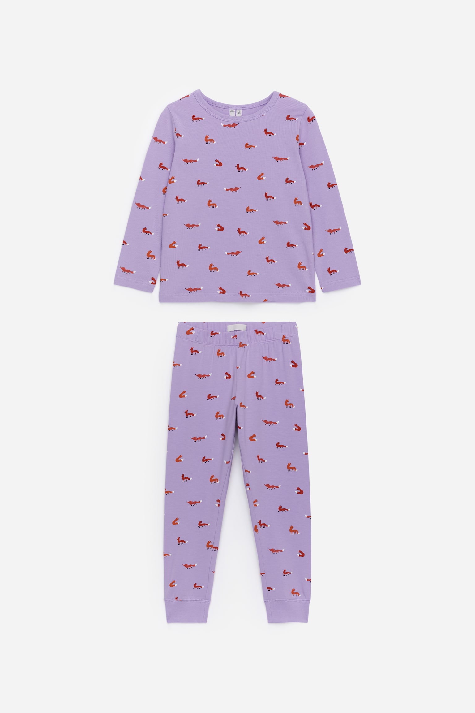 Trikåpyjamas - Lila/rävar/Blå/orange/Blå/vit/Offwhite/Rosa/hjärtan/Rosa/orange/Off-white/stjärnor