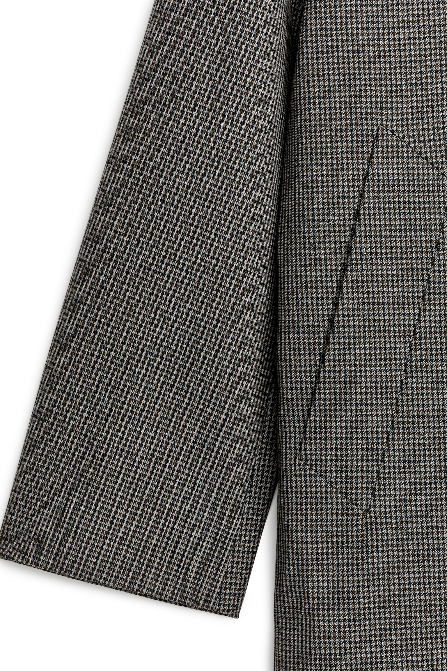 Checkered Car Coat - Grey/Black - 5