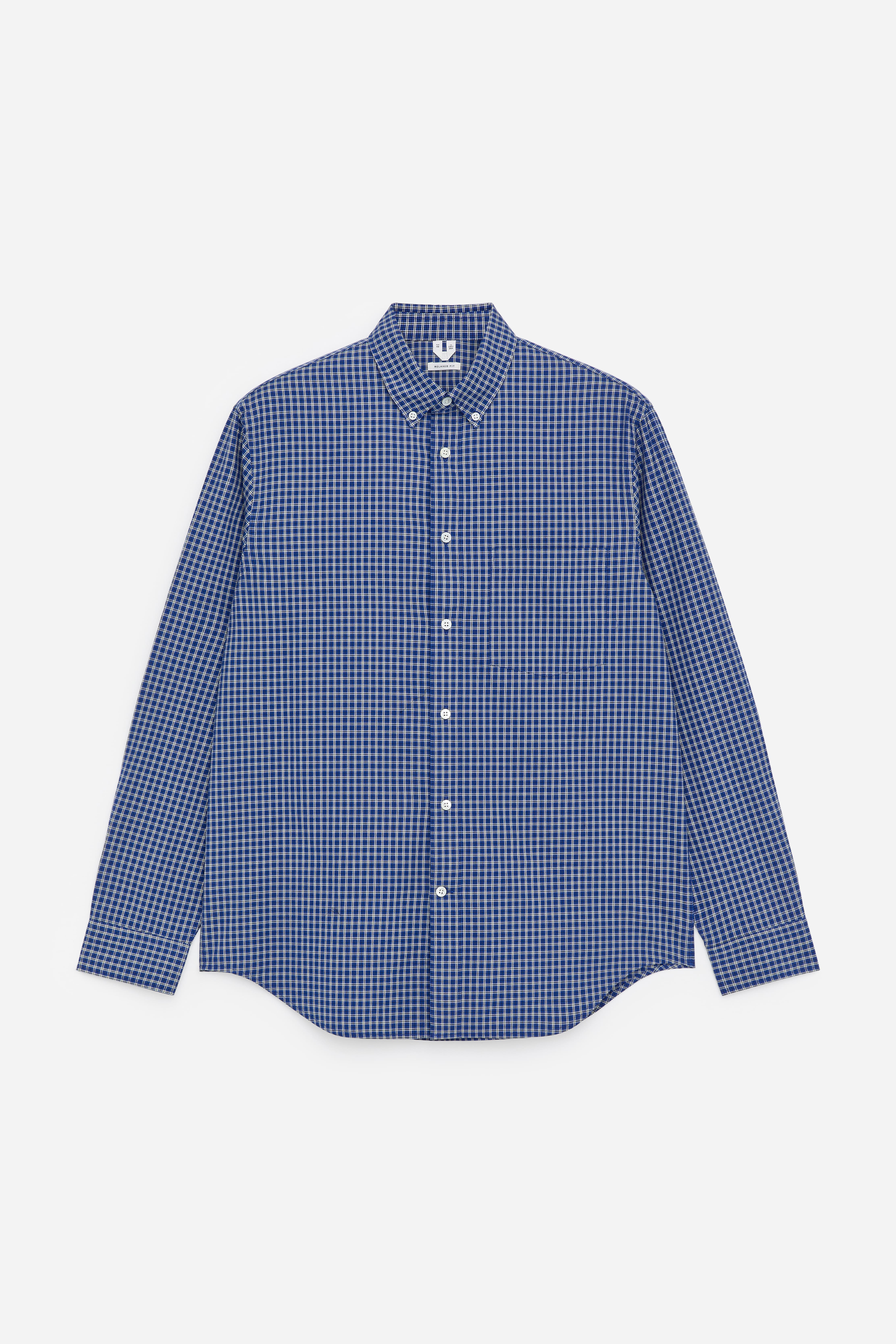 Afslappet pinpoint-skjorte - Blue