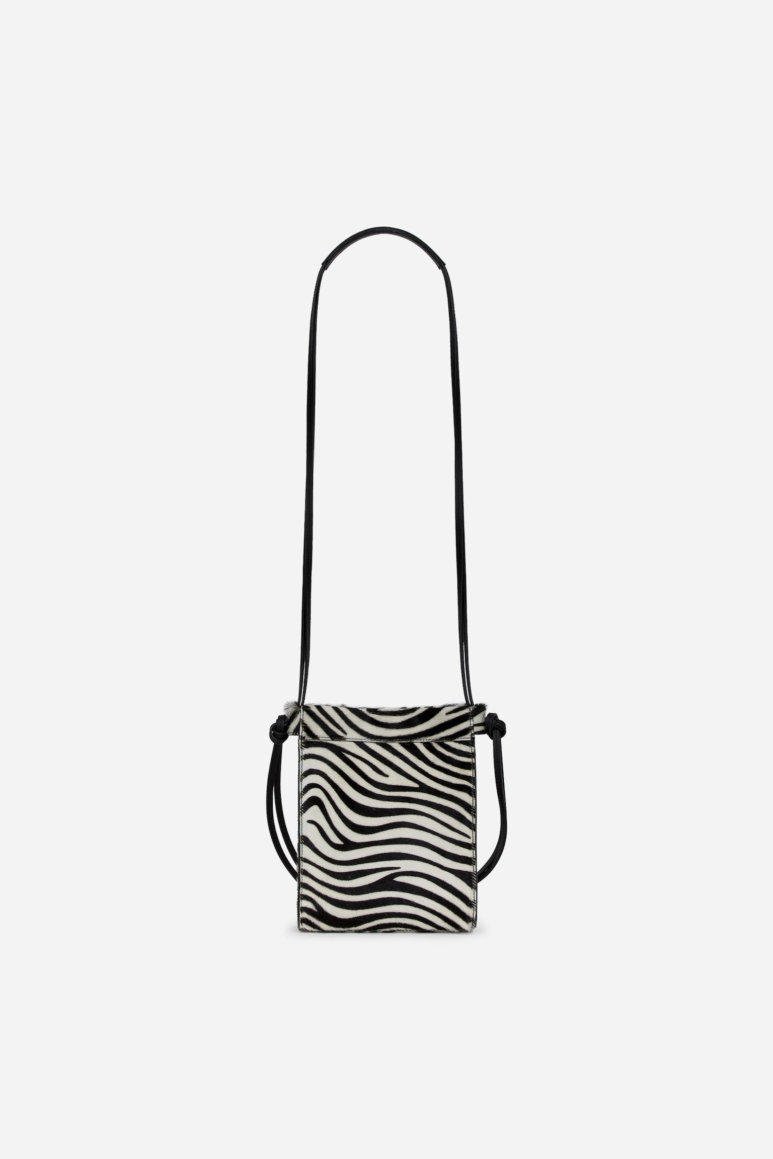 Crossbodyväska i zebramönstrat läder - Svart/vit/zebramönster - 2