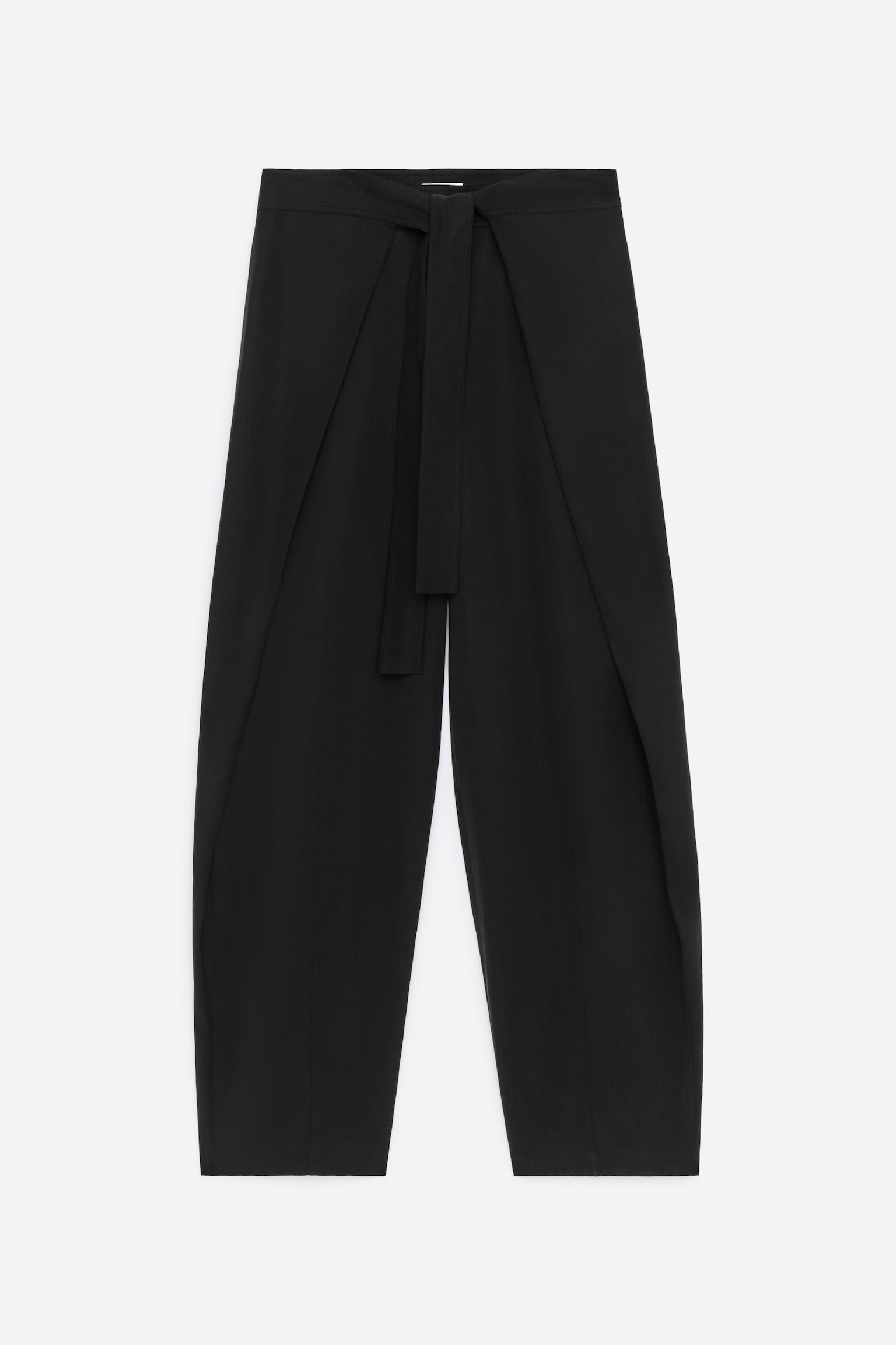 Elegante Hose im Wickeldesign - Schwarz/Cremeweiß - 2
