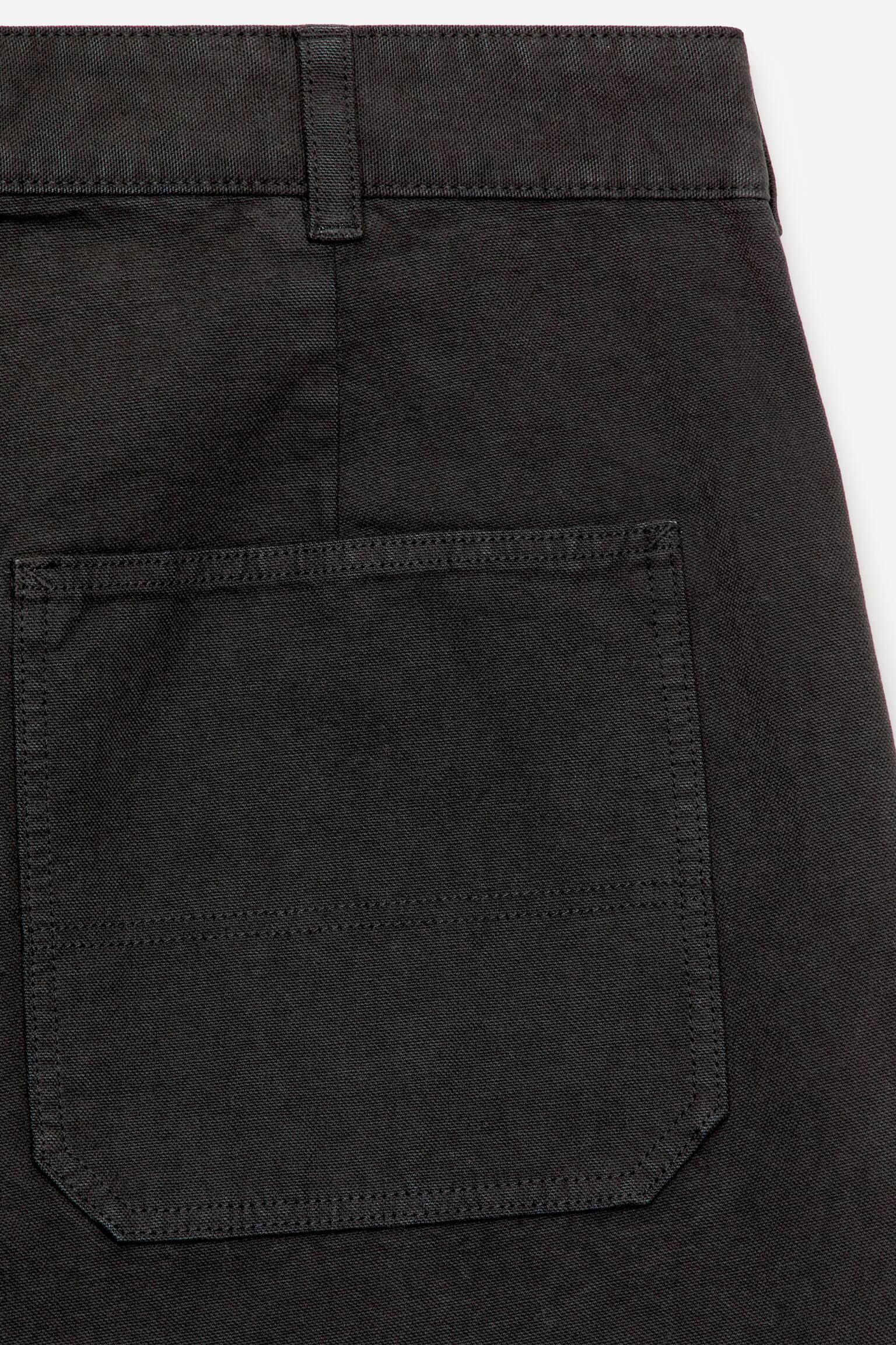 Pantaloni Relaxați din Pânză - Negru/Bleumarin/Alb Off White - 6