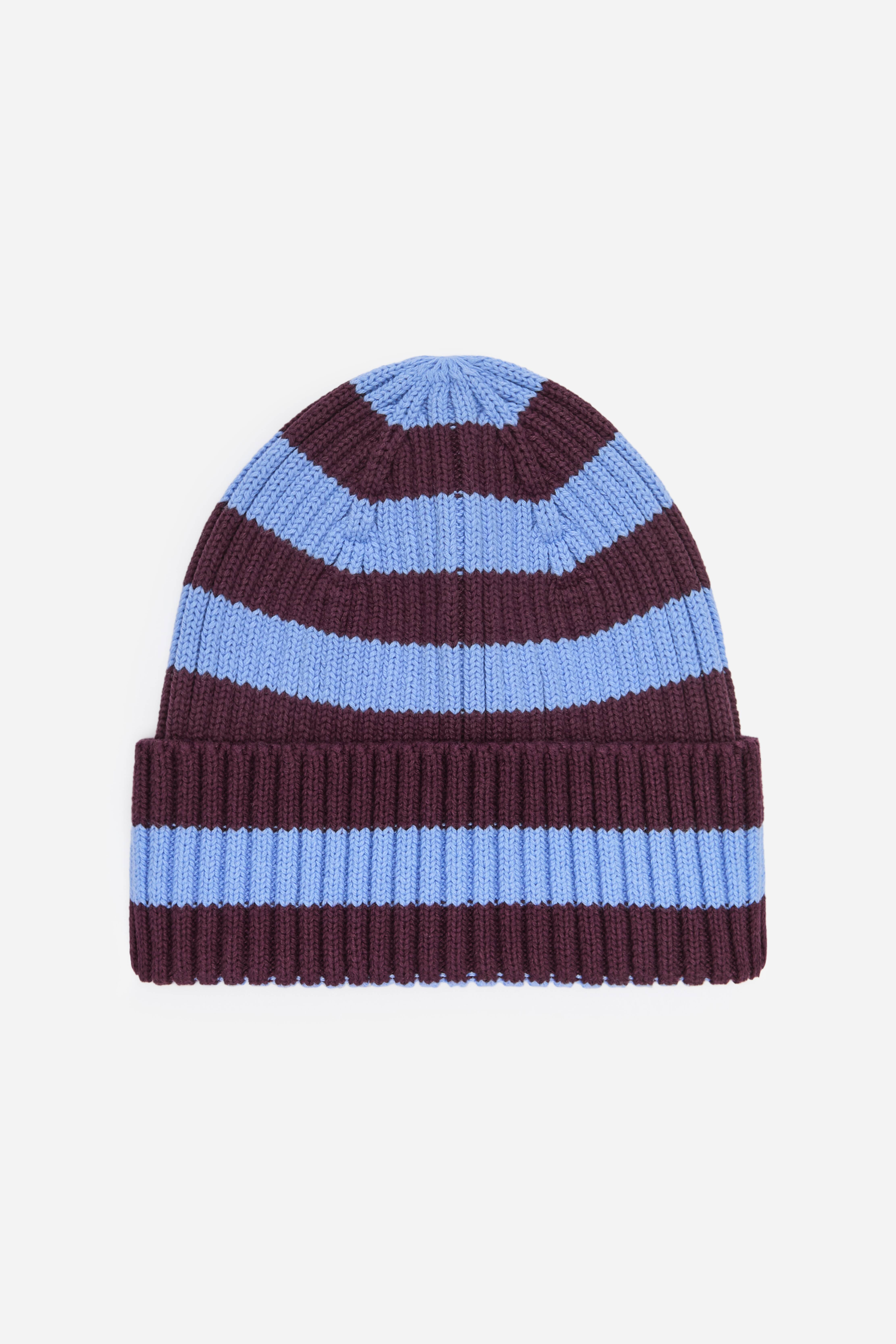 Ribstrikket hue - Blå/bordeaux/Blå/kakigrøn/Grøn/Syrenfarvet/Postkasserød/Beige/Orange/pink/Pink