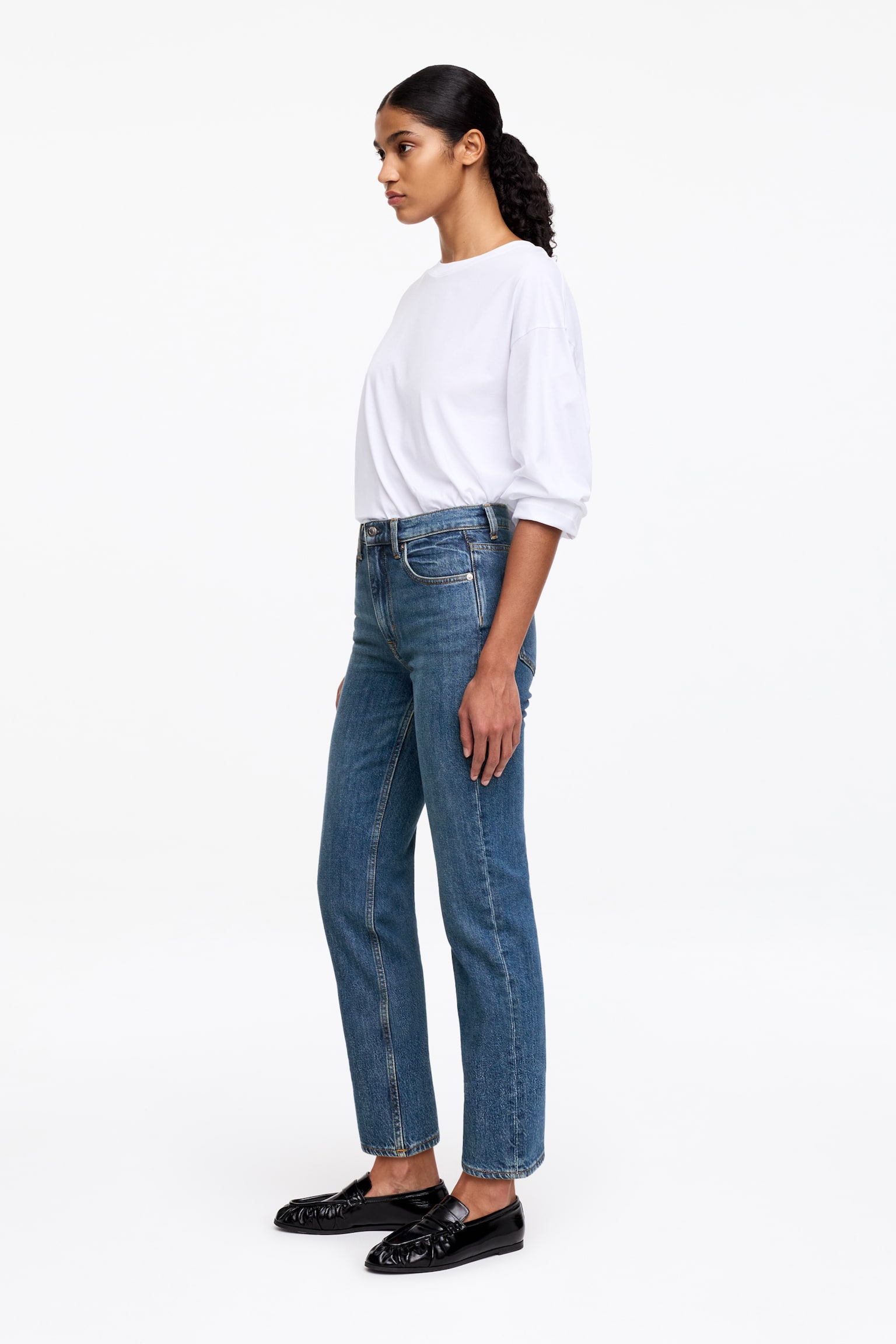 Jeans slim JADE CROPPED - Blu/Nero lavato/Bianco/Blu/Blu scuro/Blu scuro - 5