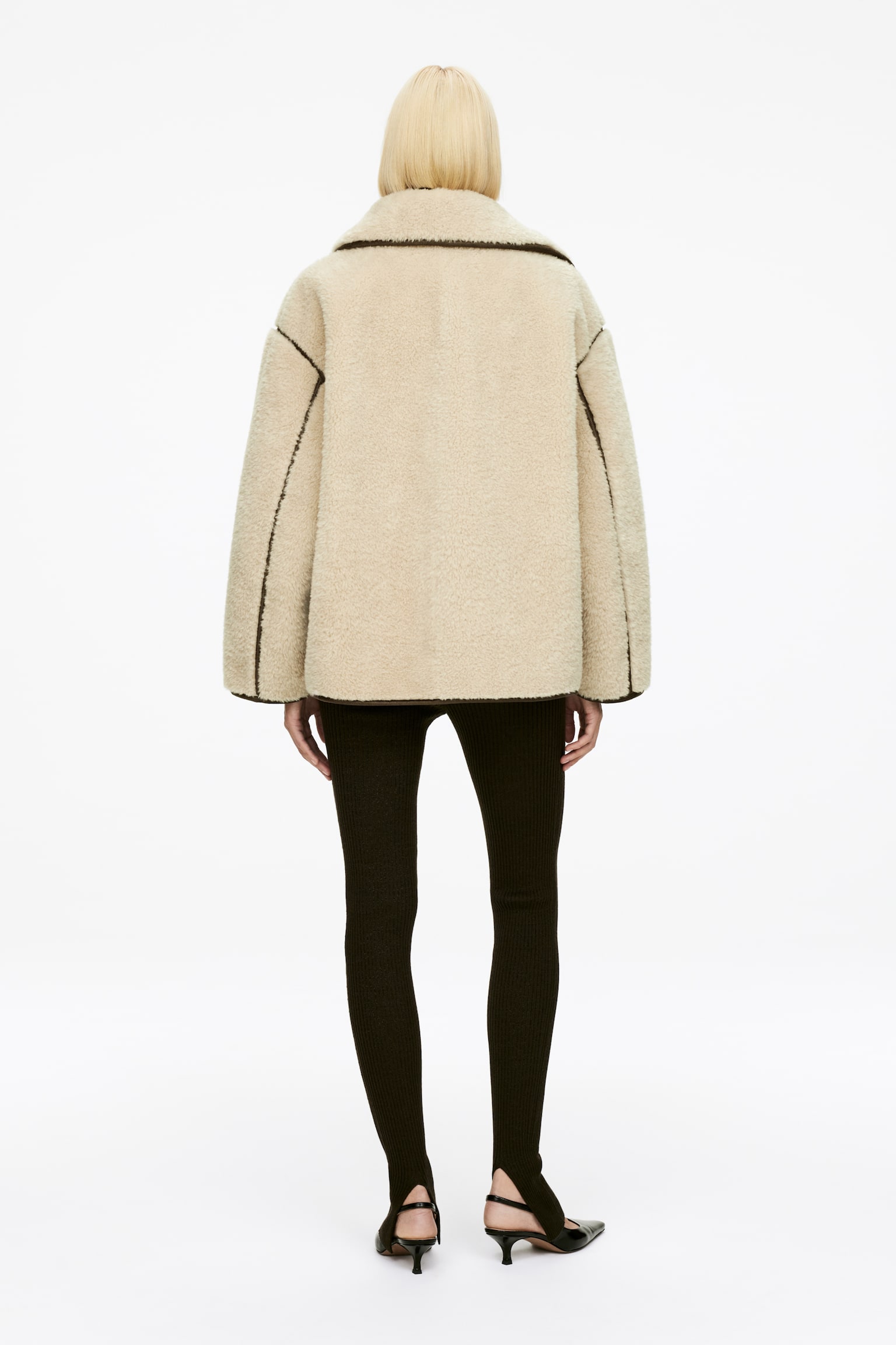 Korte fleecejas - Beige/Bruin - 8