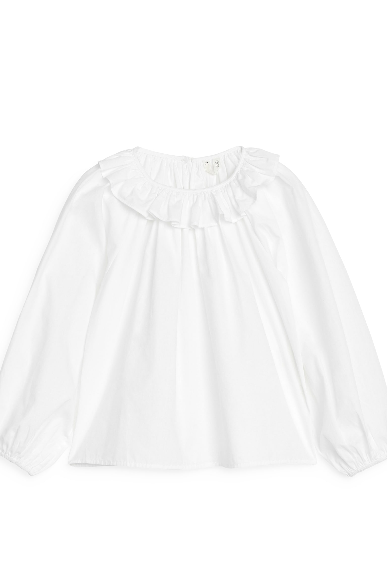 Frill-Collar Blouse - White - 1