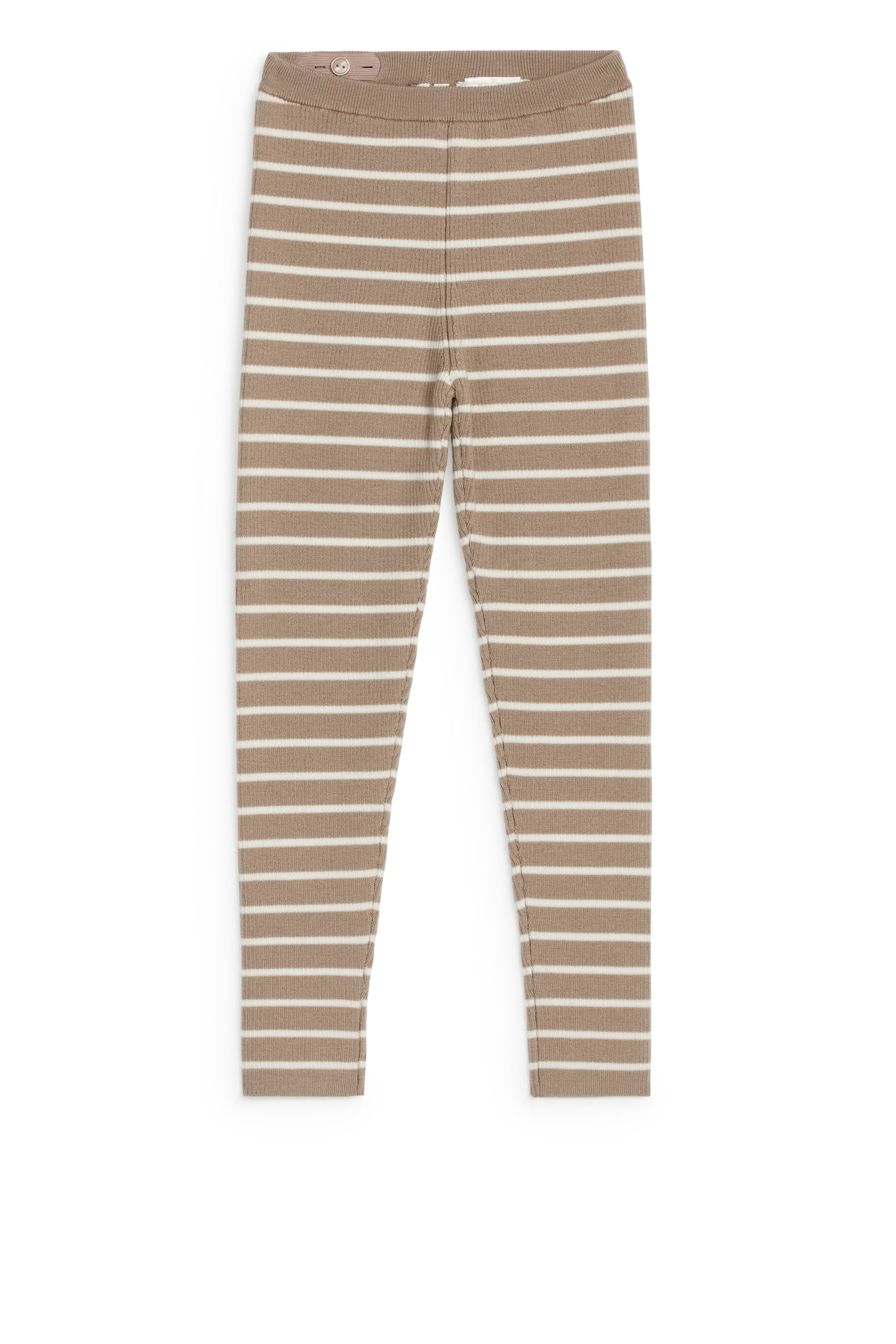 Wool-Blend Rib Leggings - Mole/Off White/Grey Melange/Black/Pink - 1