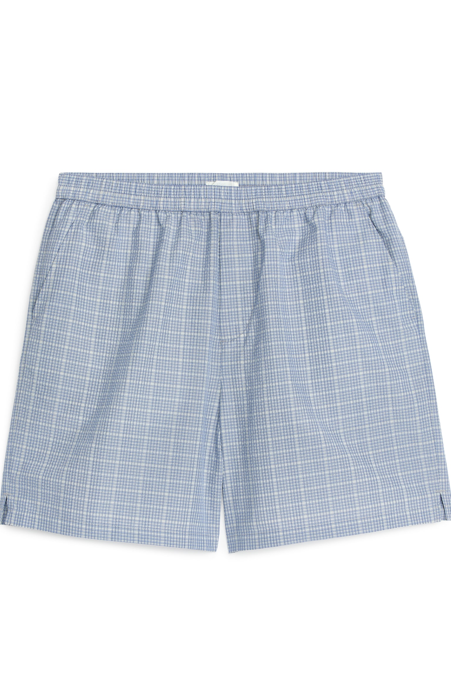 Seersucker Shorts - Dusty Blue - 1