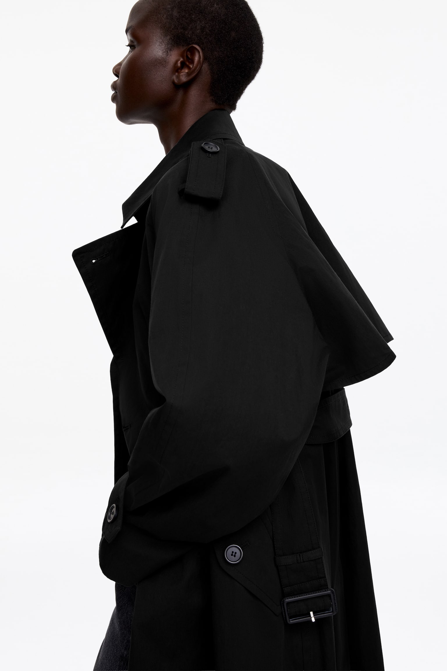 Oversize-Trenchcoat - Schwarz - 10