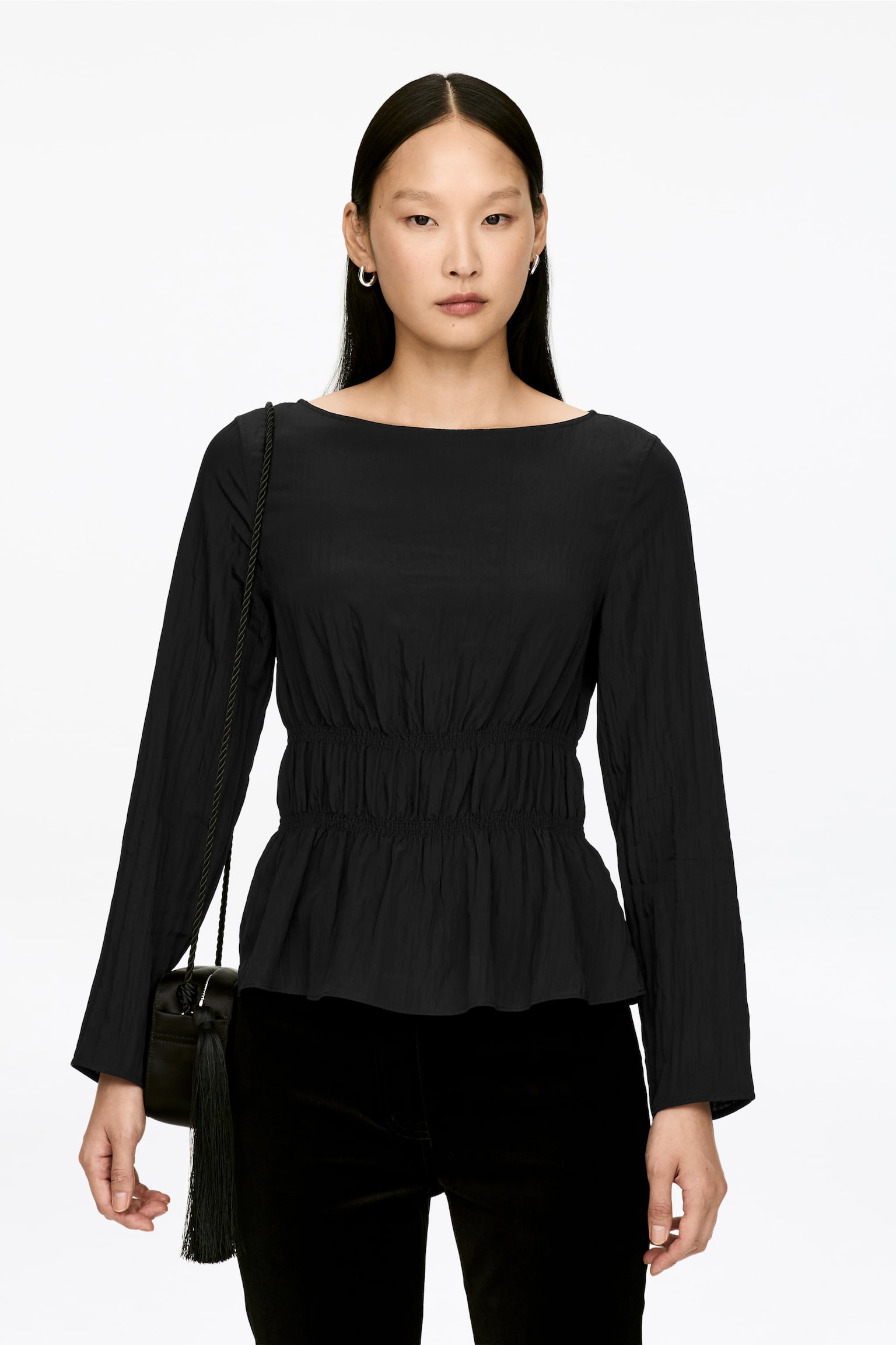 Haut smocké - Noir - 1