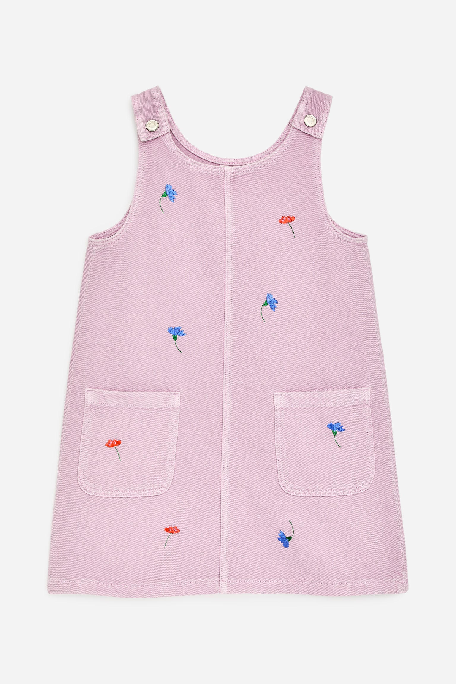 Besticktes Jeanskleid - Lila