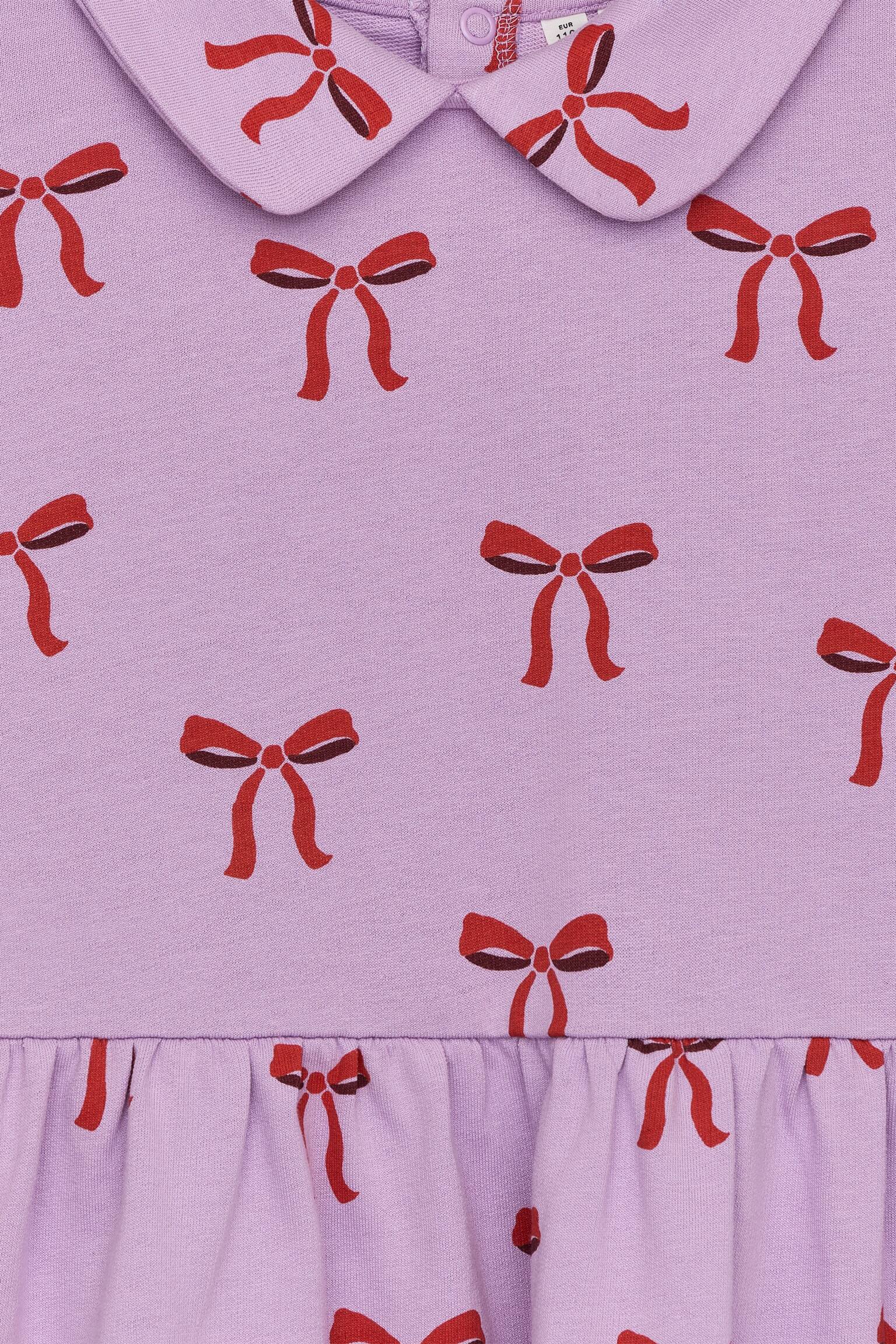 Sweatshirtkleid aus Baumwolle - Lila - 2