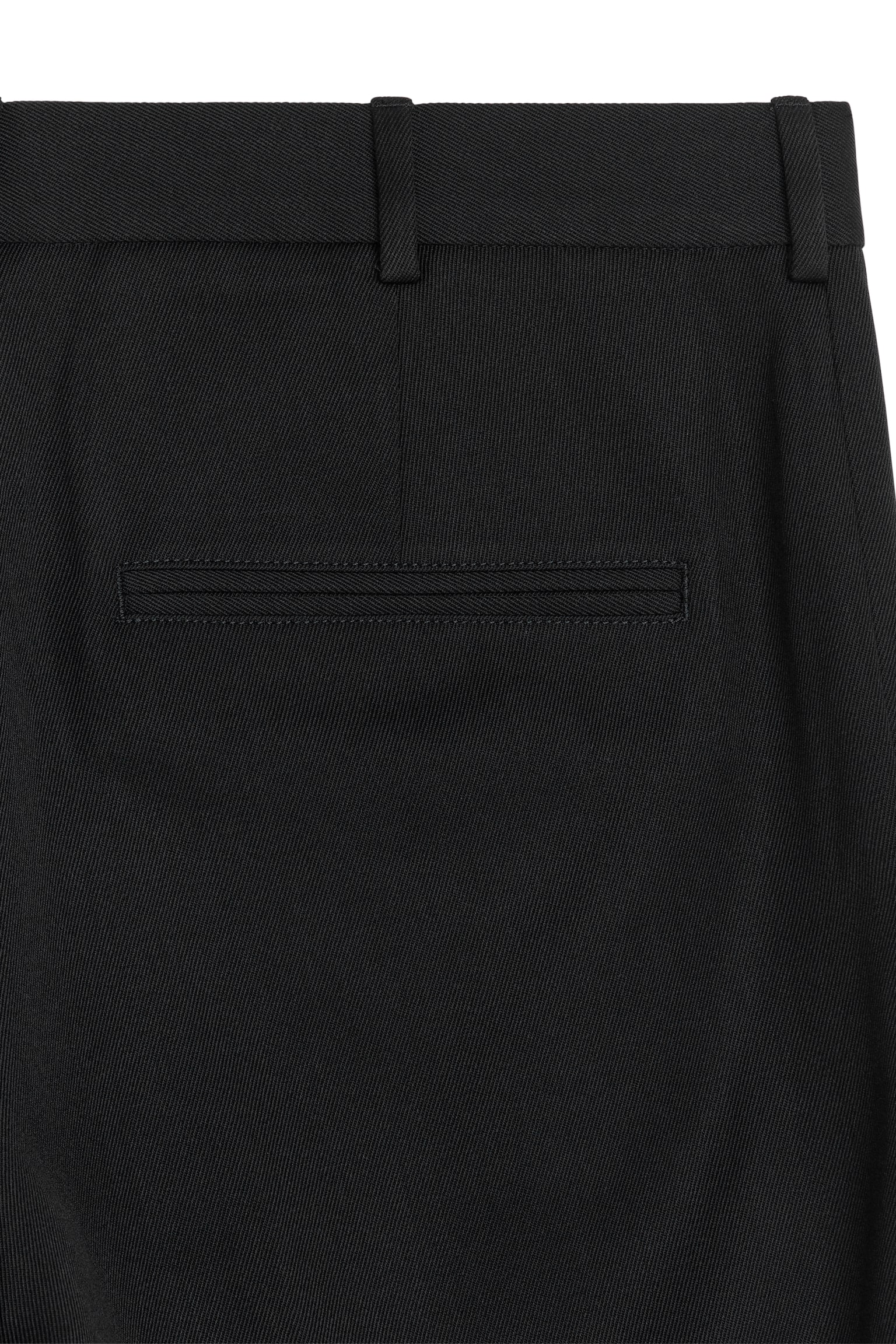 Wool Cotton Trousers - Dark Blue/Black - 3