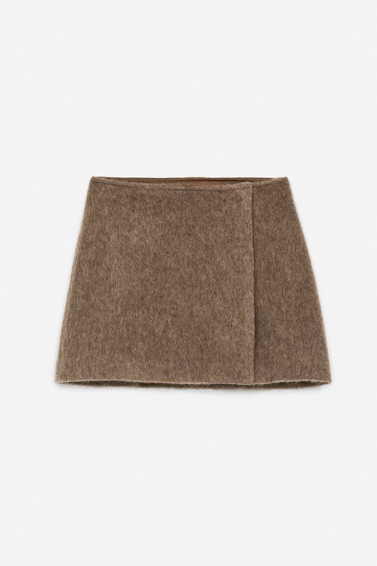 Wool-Blend Mini Skirt