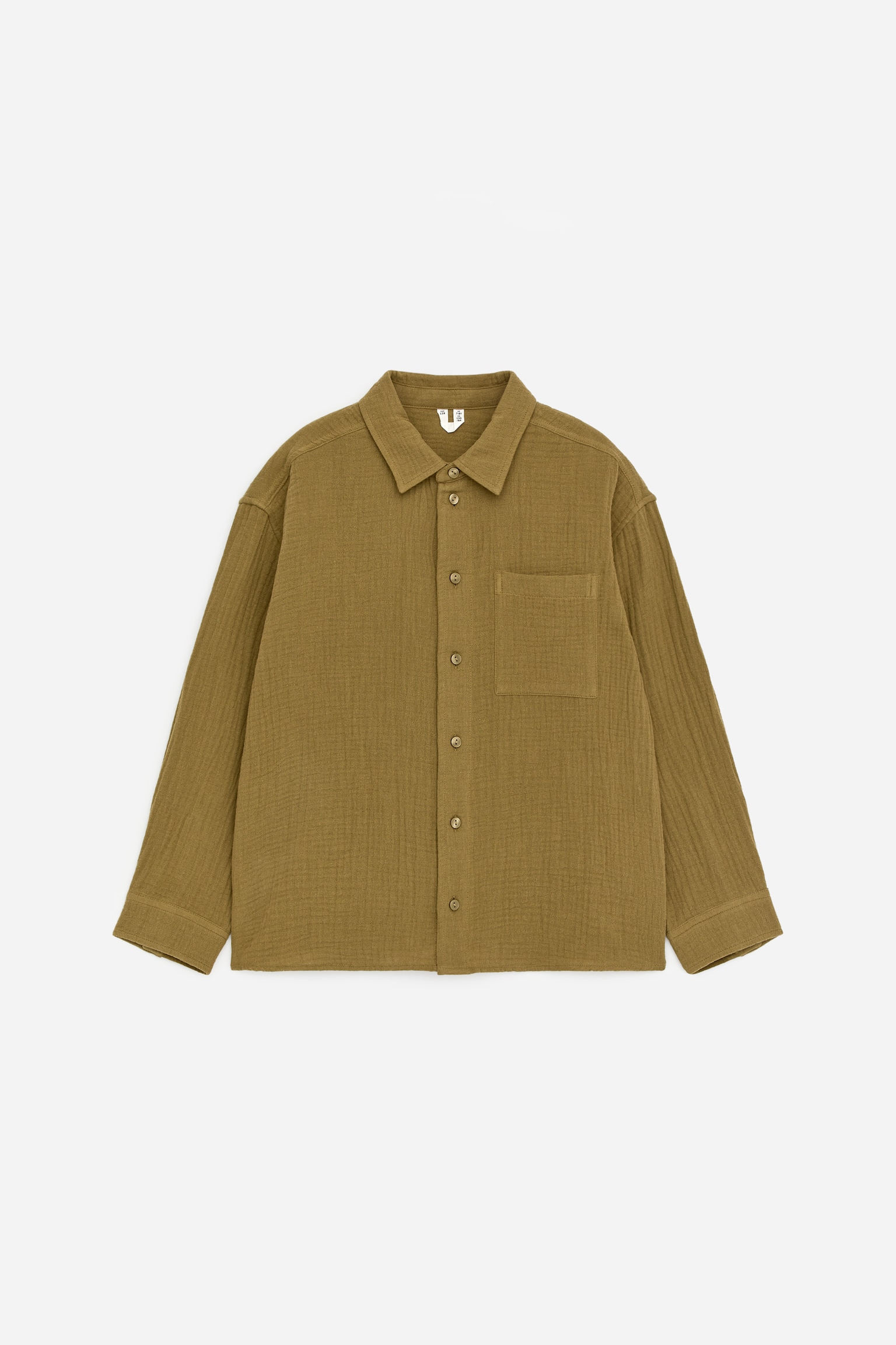 Lockeres Musselinhemd - Khaki