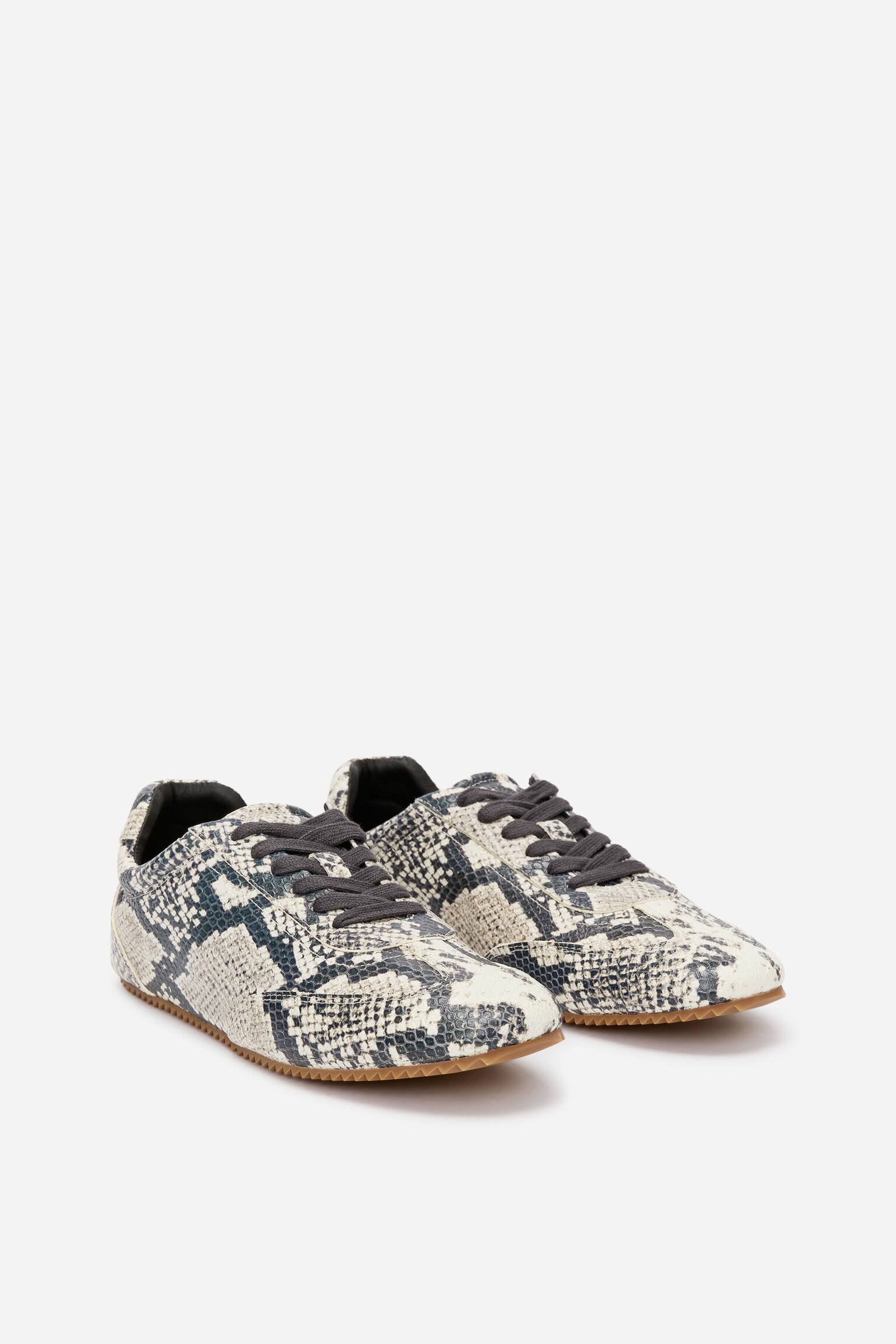 Lädersneakers - Flerfärgad/ormmönster - 7