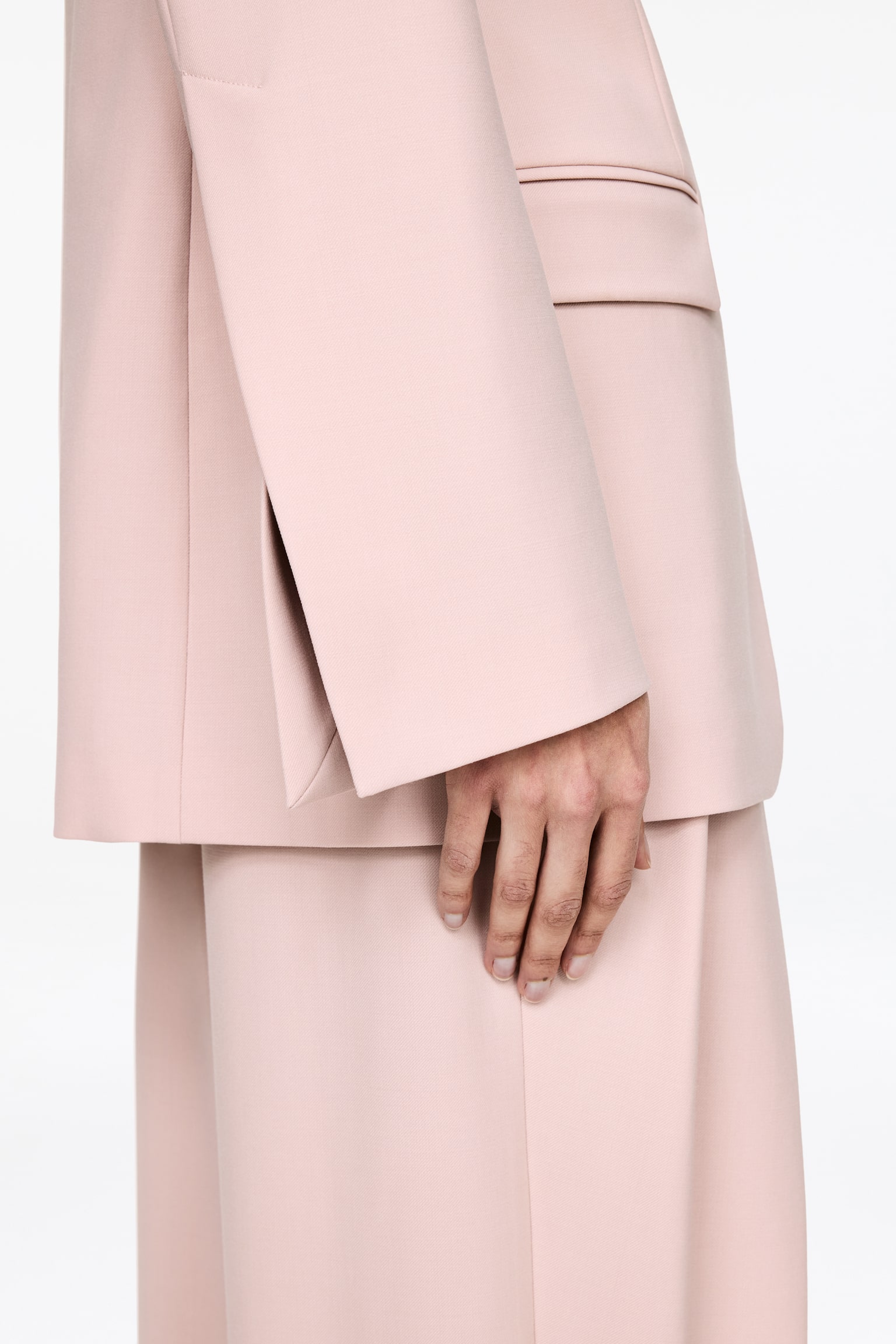 Einreihiger Blazer - Rosa - 5