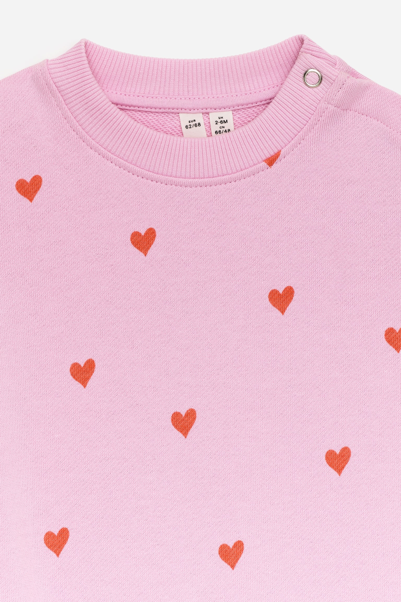 Bomullsoverall - Rosa/röda hjärtan/Lila/vit - 2