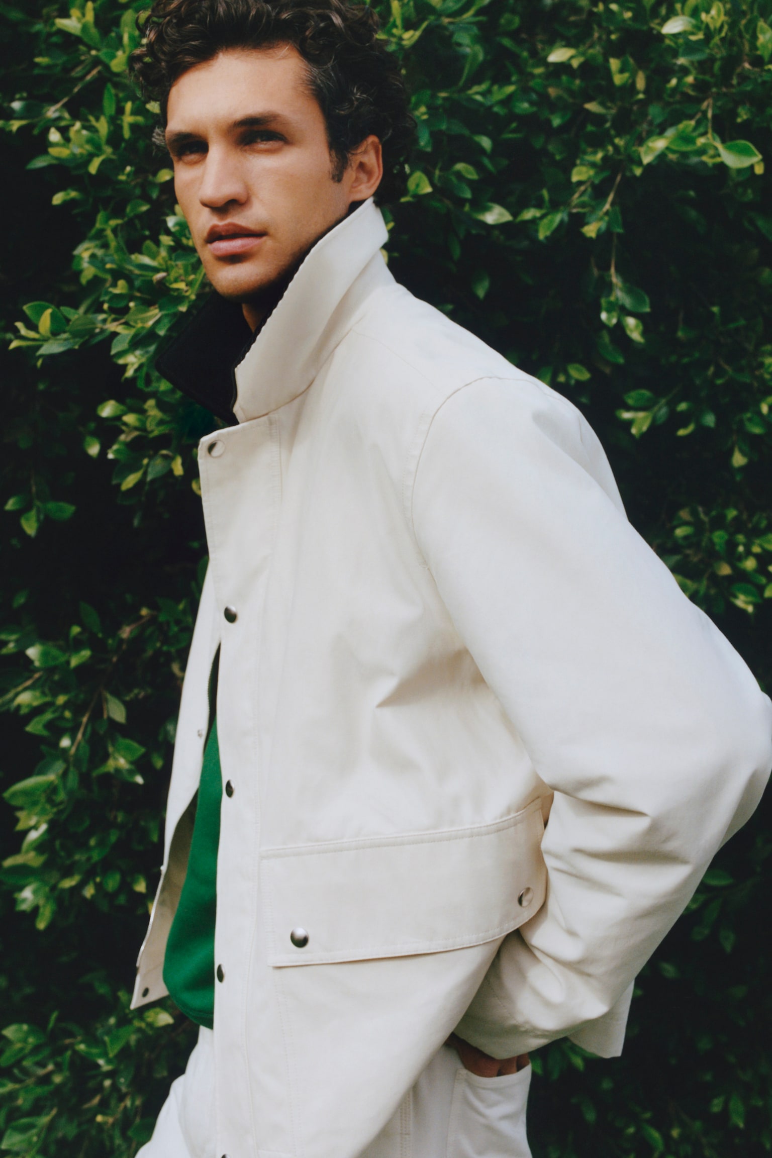 Χαλαρό Παντελόνι Καμβάς - Λευκό/Σκούρο Μπλε - 7