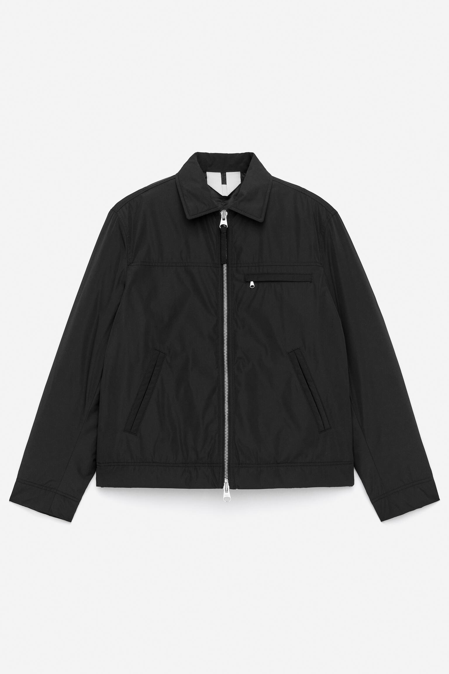 Kastige Nylonjacke - Schwarz - 2