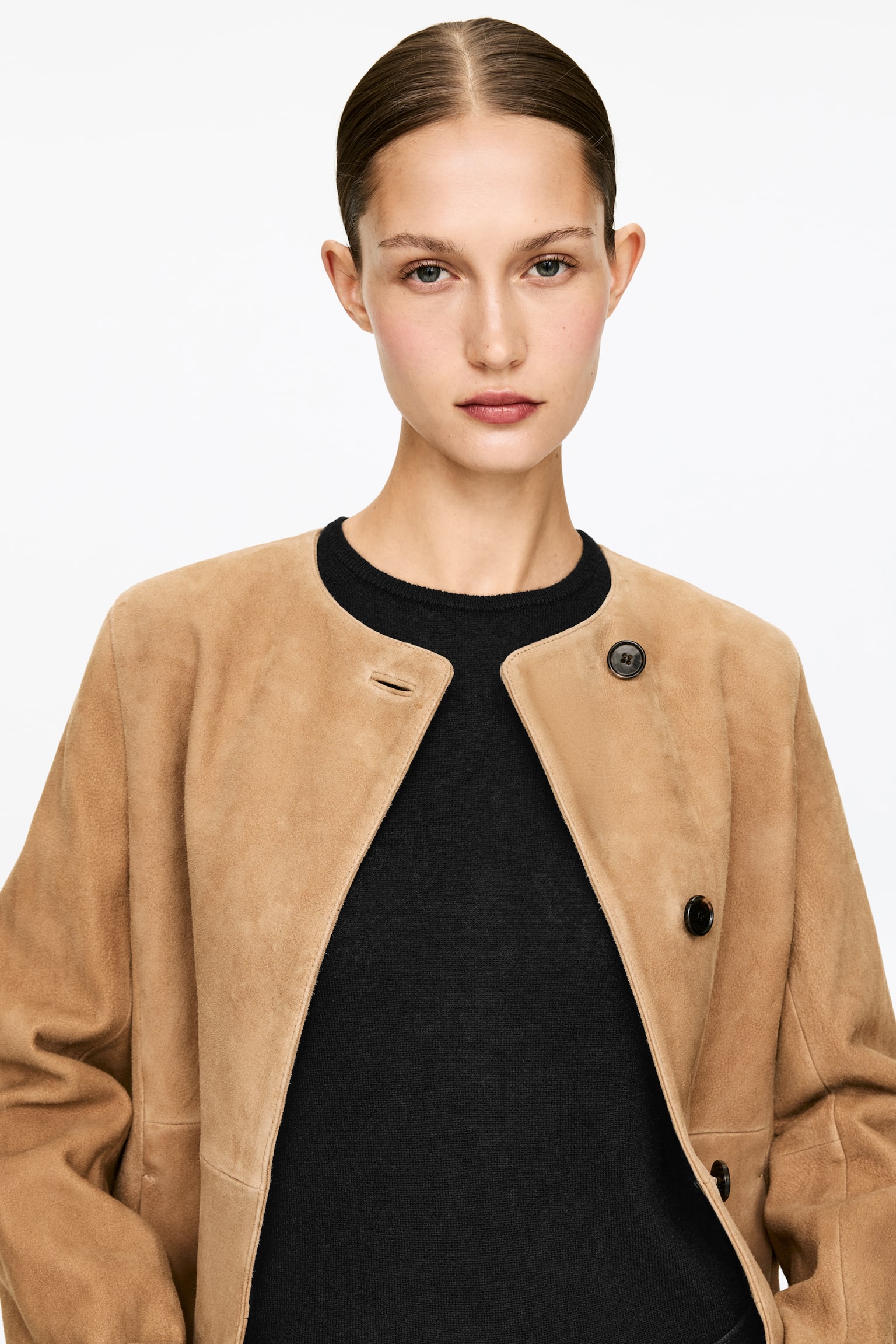 Tröja i ren kashmir - Svart/Grå/Rosa - 5