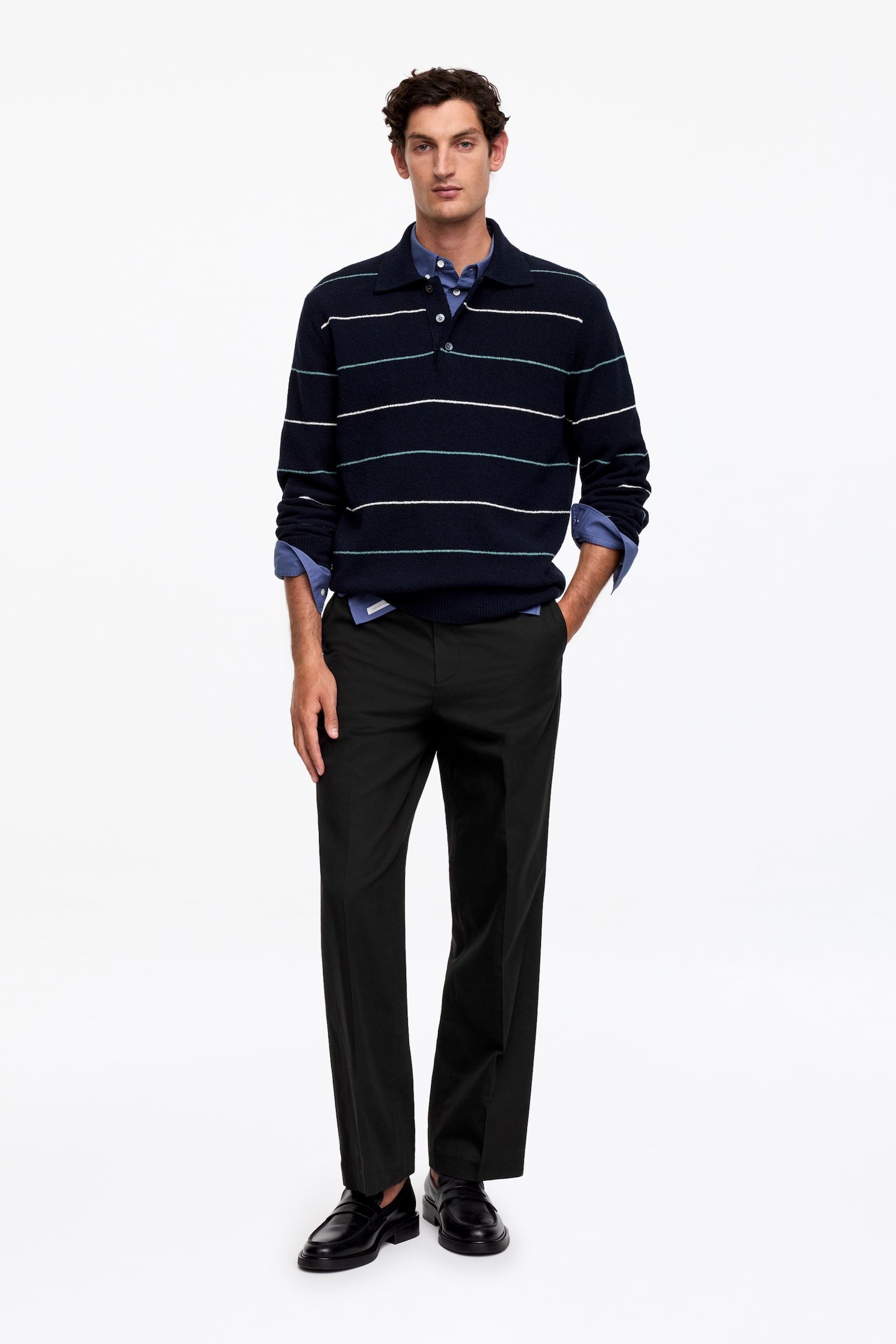 Lockere Hose aus Baumwolle und Lyocell - Schwarz - 1