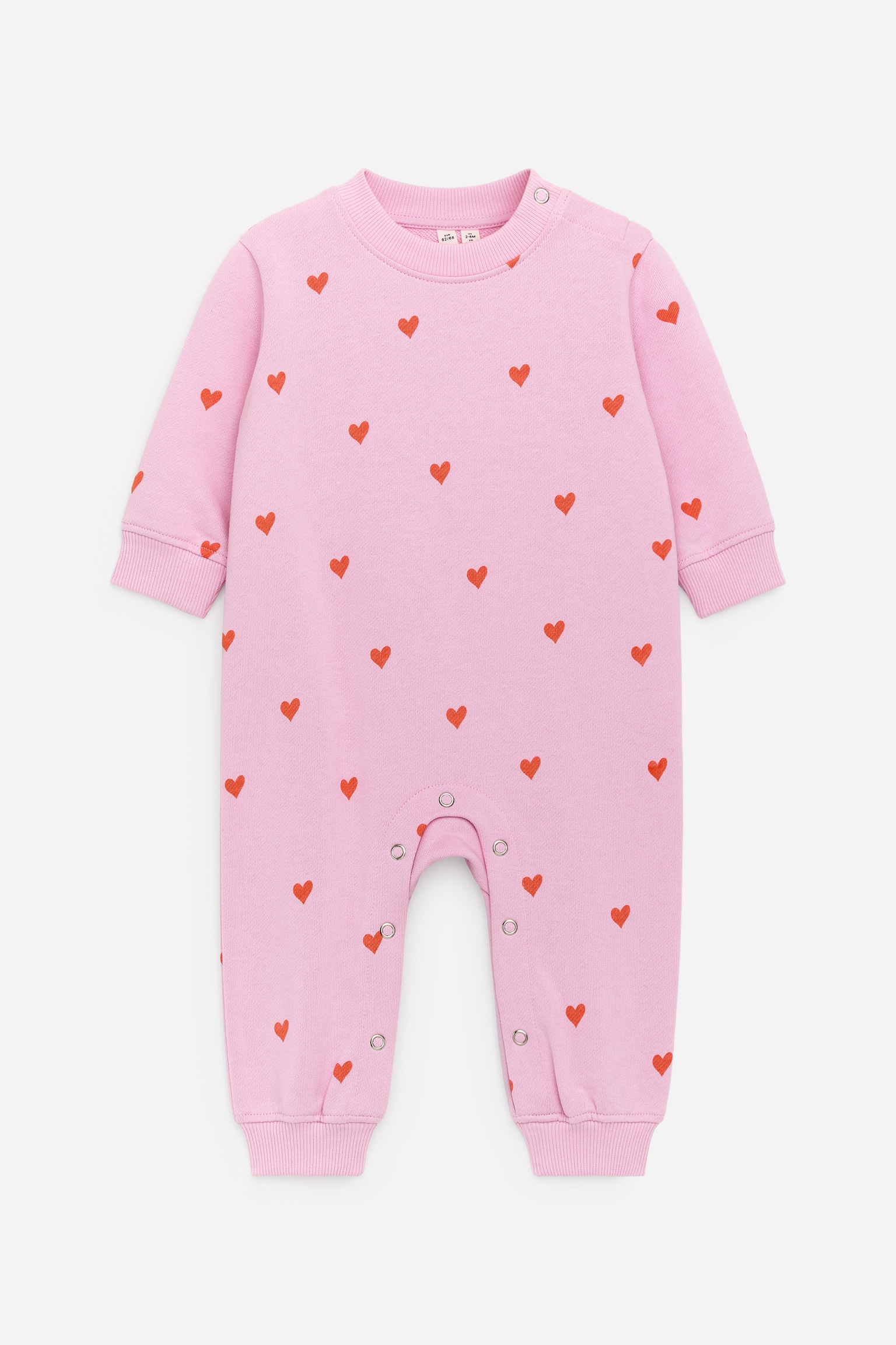 Bavlněné lacláče - Pink/Red Hearts/Fialová/Bílá