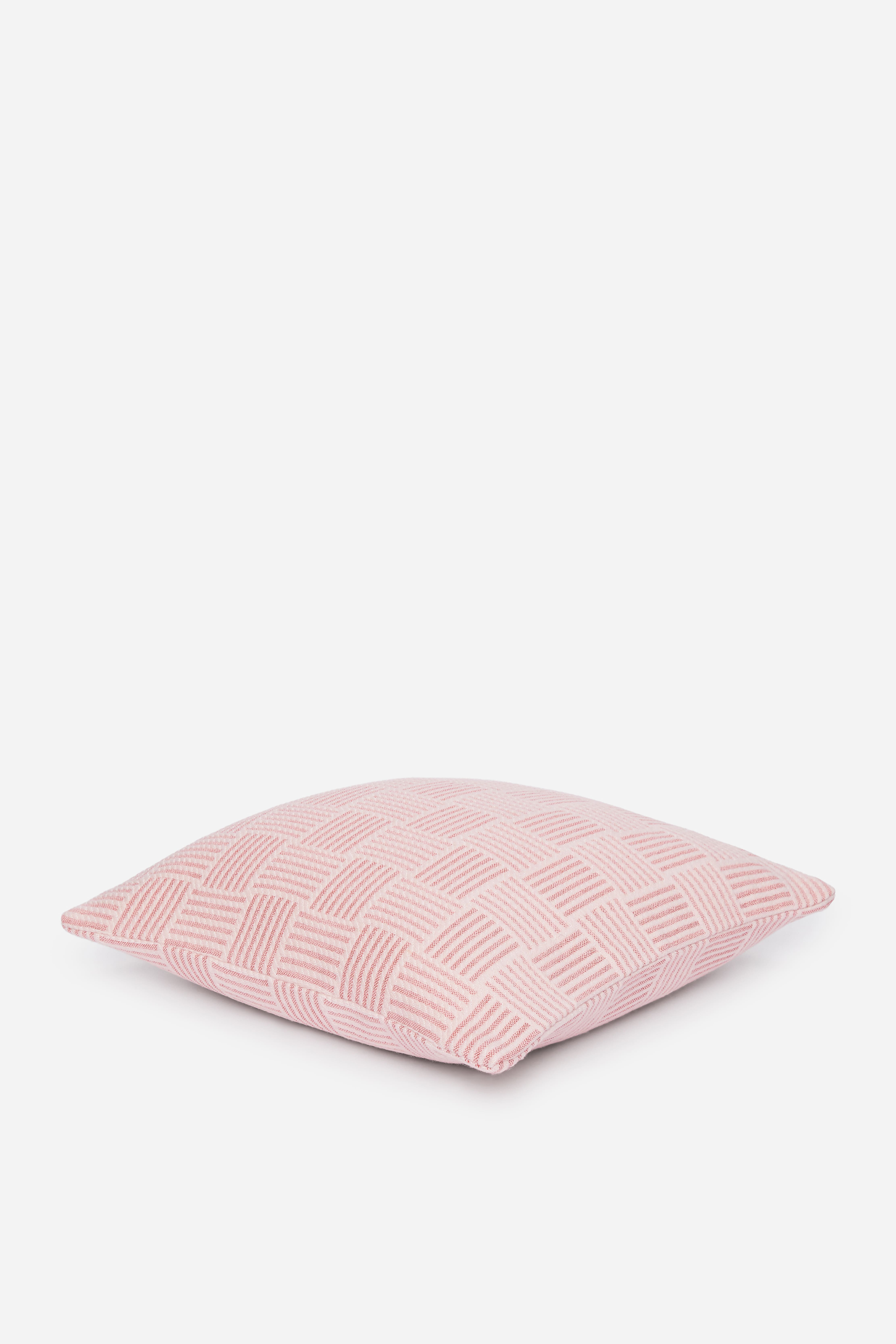 Housse de coussin en coton et laine 50 x 50 cm - Rose/Bleu/Vert