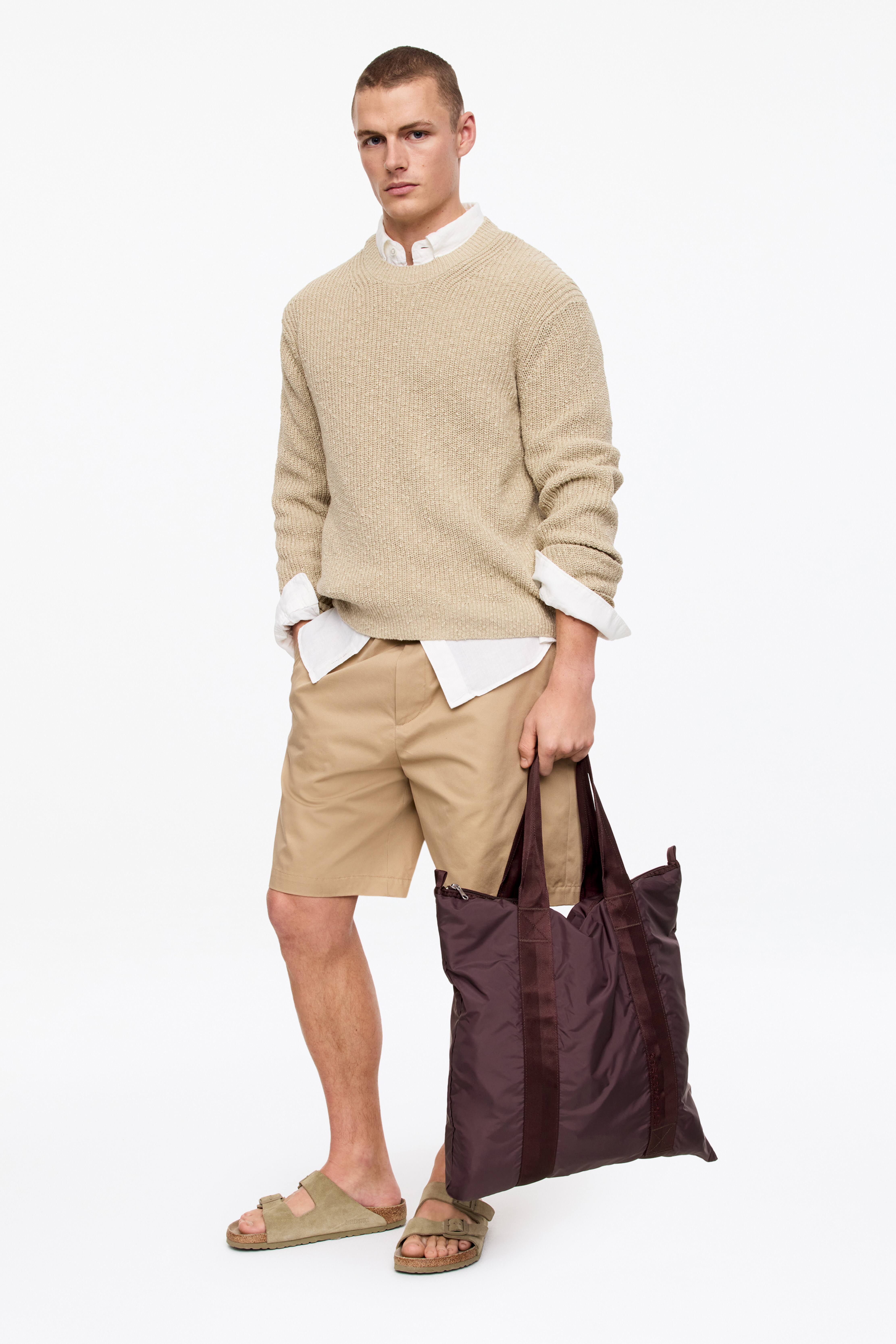 Pojemna torba na ramię - Śliwkowy/Czarny