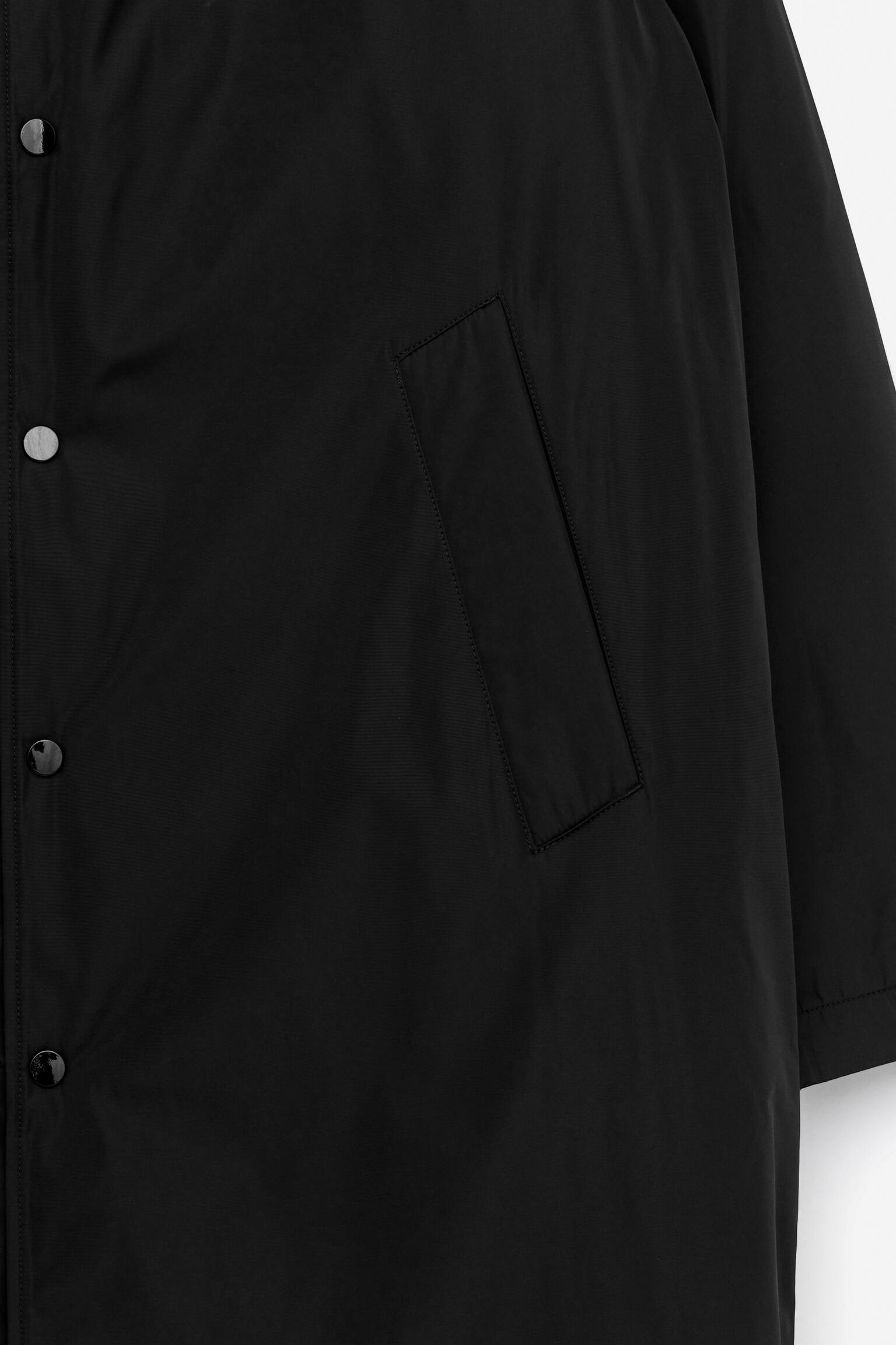 Leicht gefütterter Car Coat - Schwarz - 3