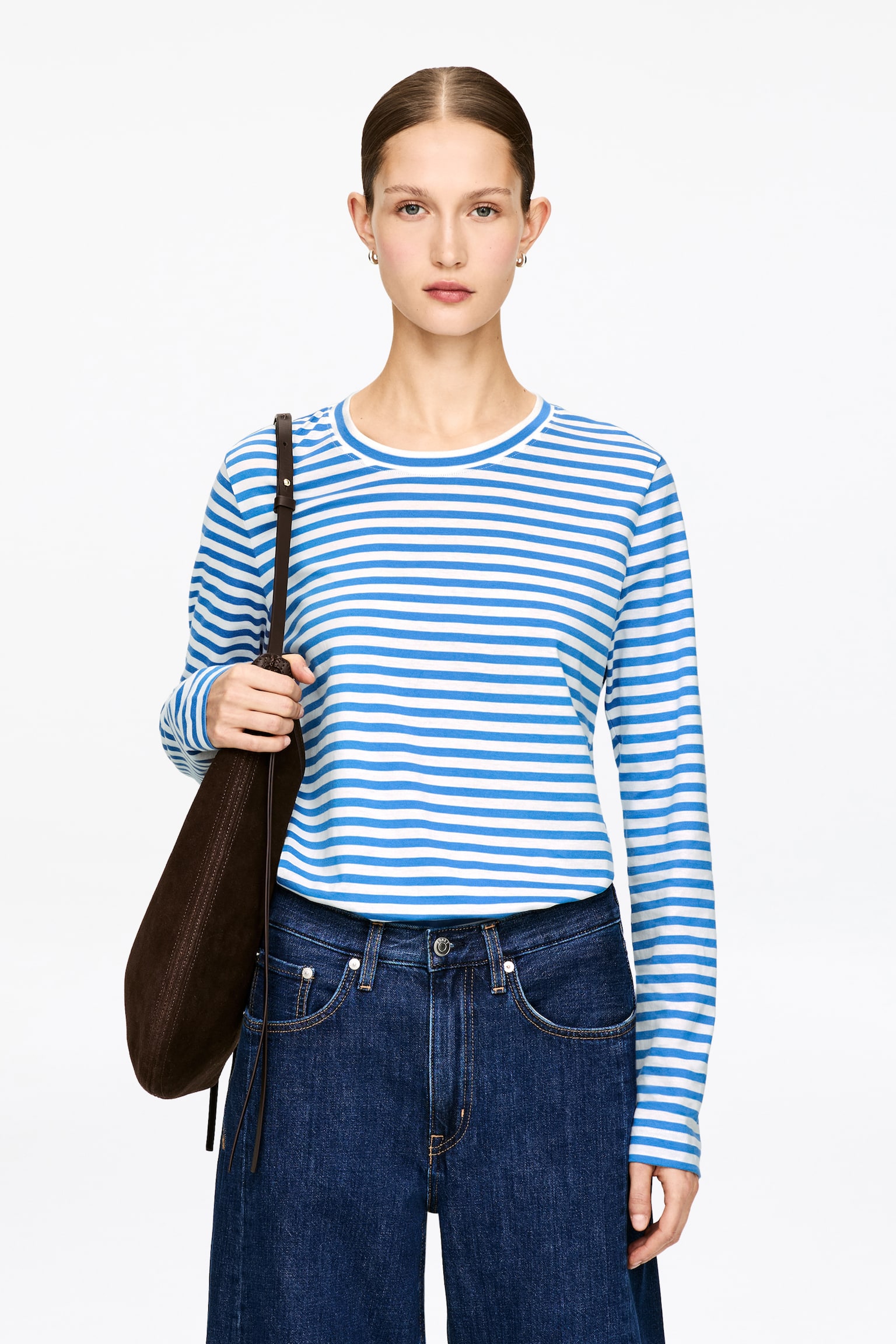 IRIS Signature Long-Sleeve T-Shirt - Felblauw/wit/Wit/Bruin/grijs/Wit/groen/Gebroken wit/Zwart/Offwhite/zwart/Roze - 1