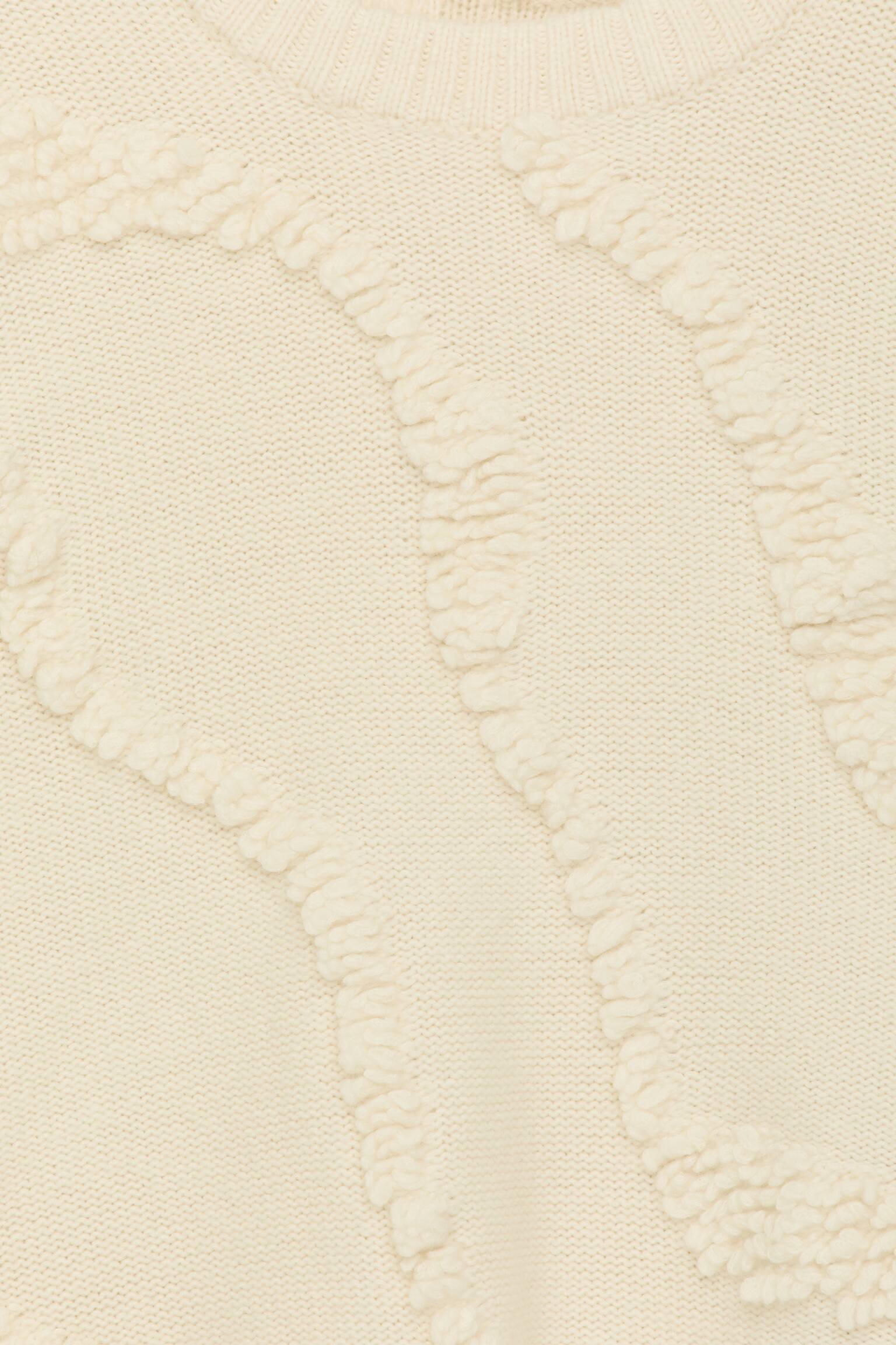 Texturierter Pullover - Cremeweiß - 3