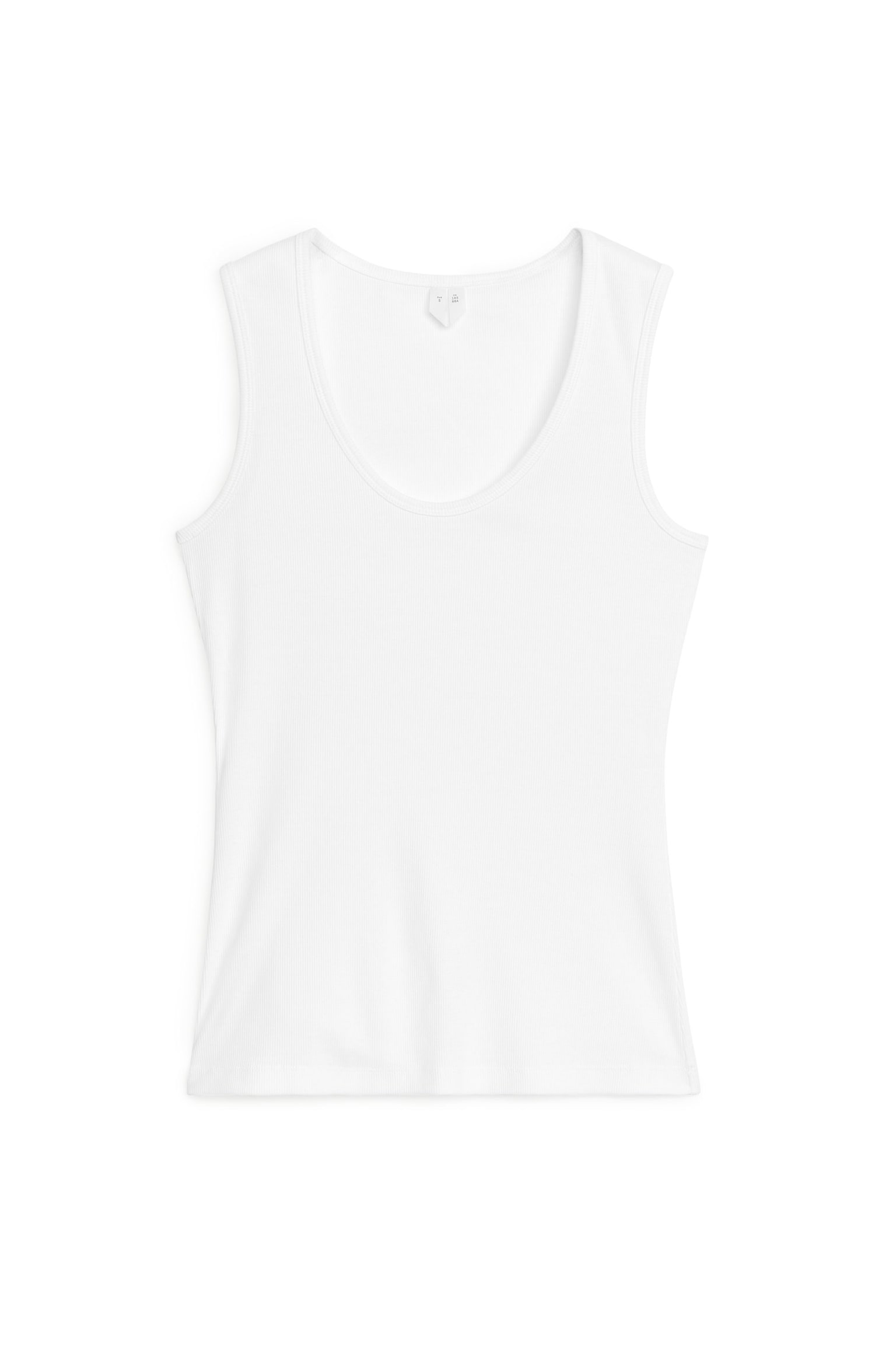 Rib Tank Top - White/Dark Blue/Black - 1