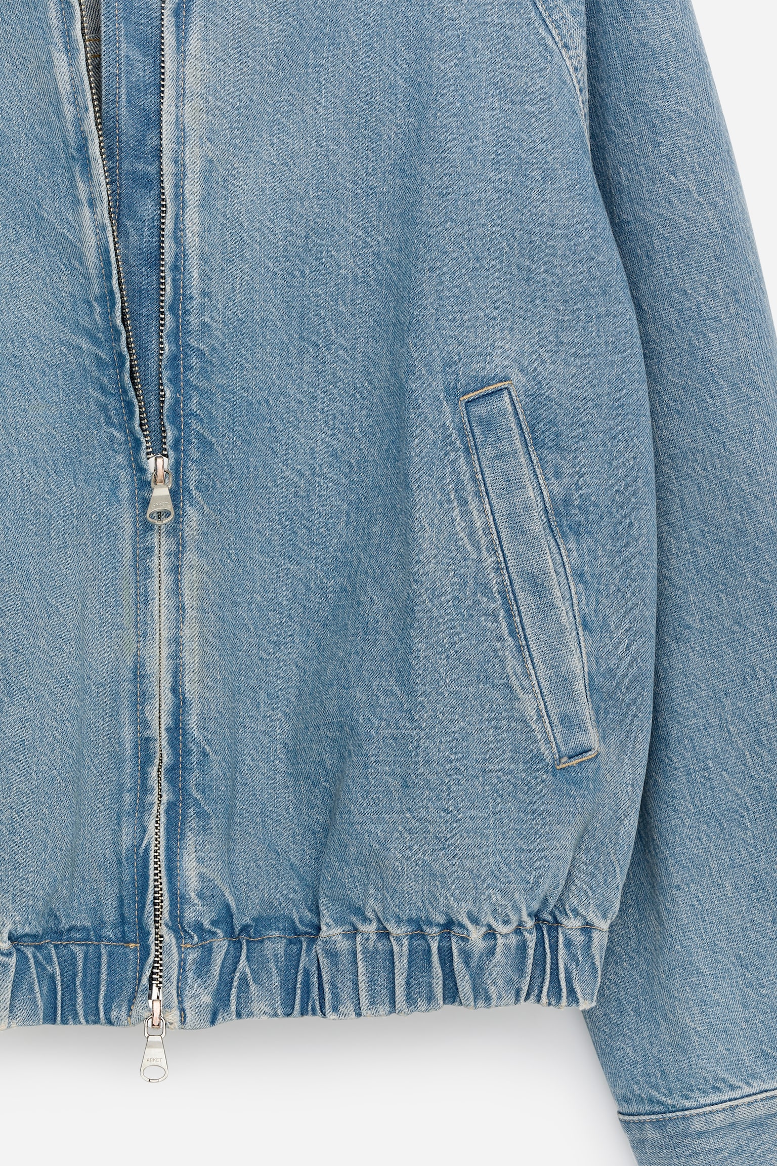 Veste courte en denim - Bleu - 6
