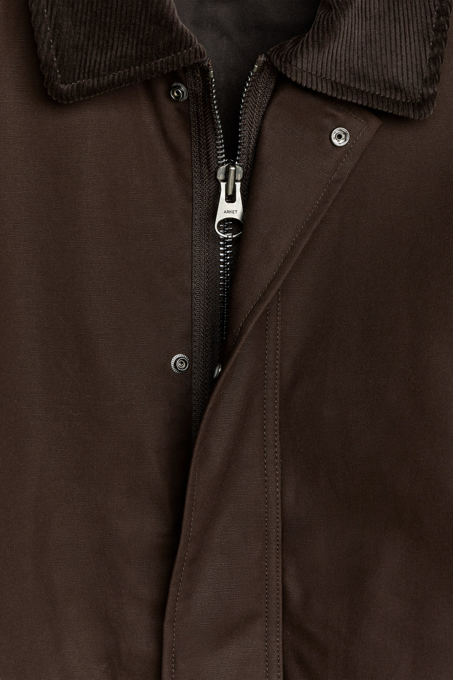 Waxed Cotton Jacket - Dark Brown/Dark Blue - 3