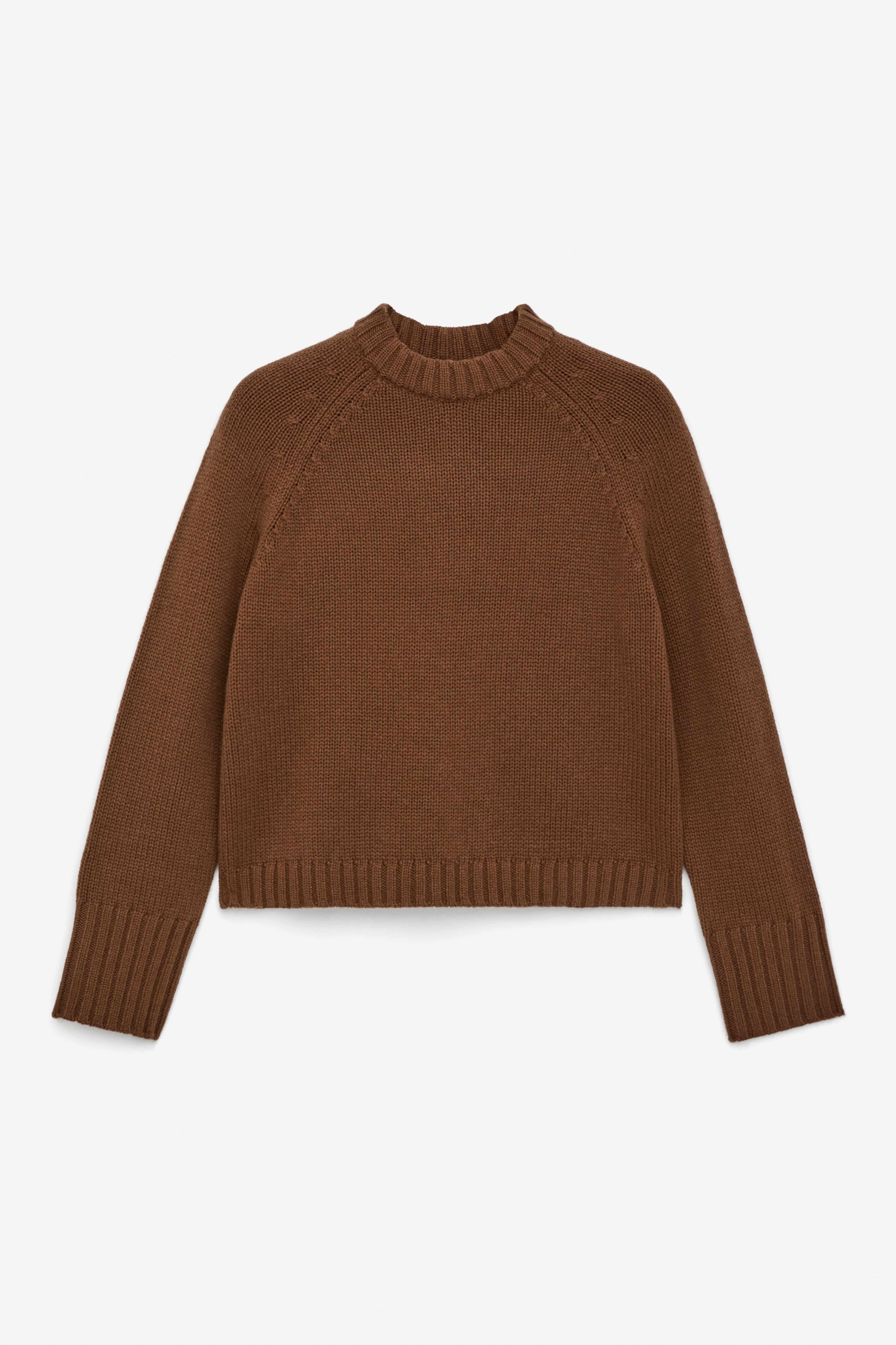 Maglione chunky in puro cashmere​ - Marrone/Rosa