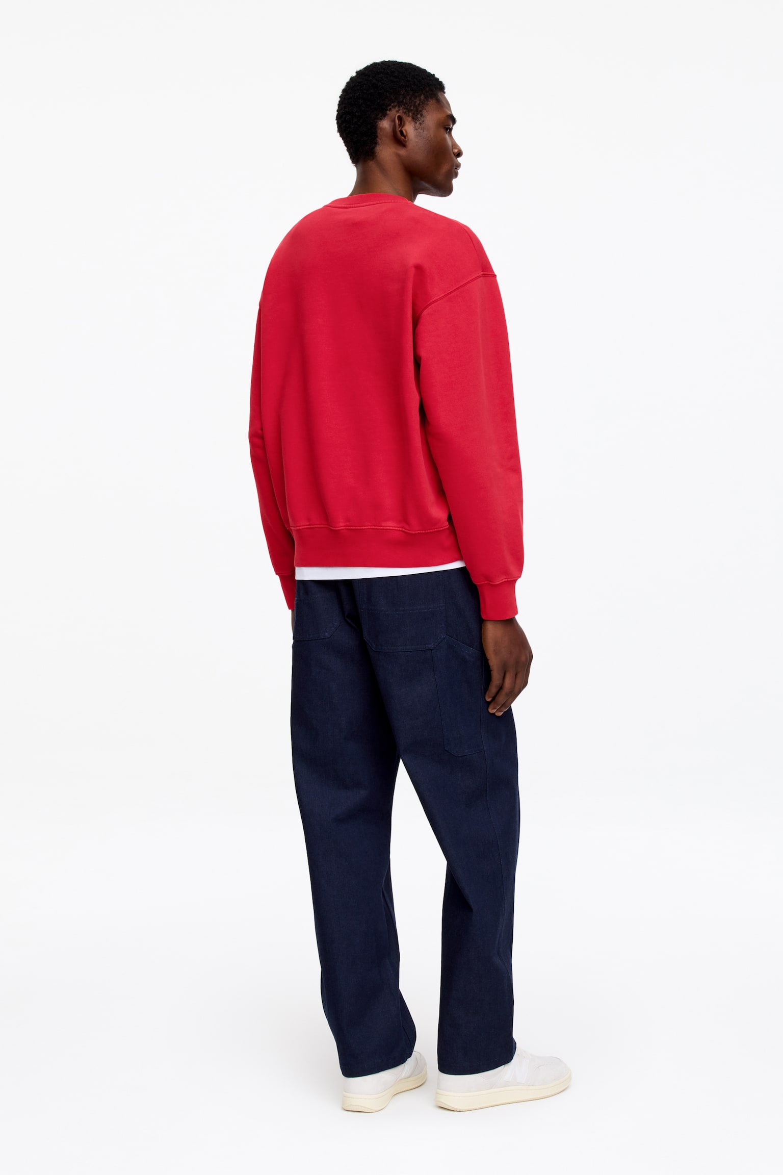 Legeres Sweatshirt - Rot/Taubenblau/Gelb - 3