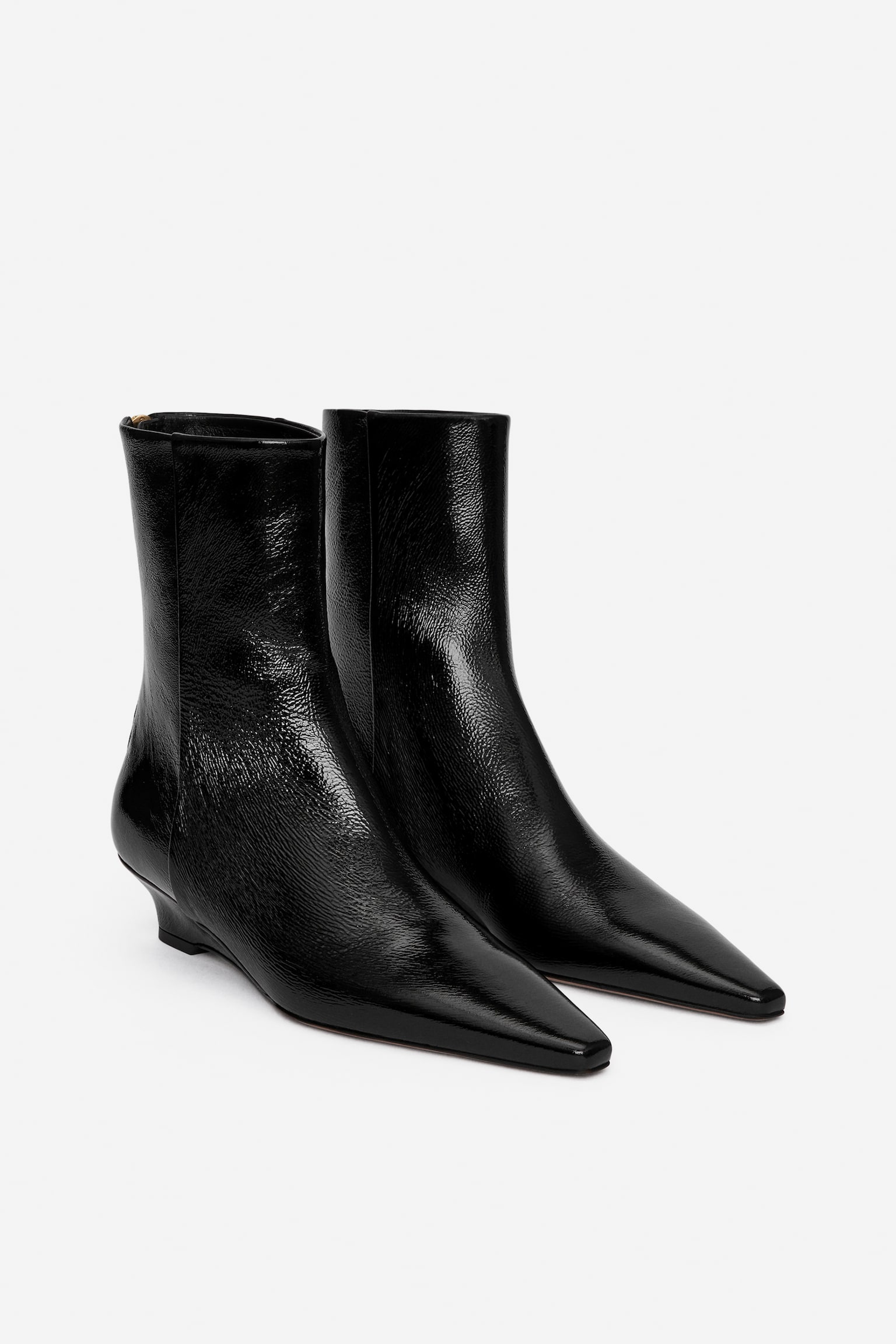 Stövletter med kilklack - Svart - 4